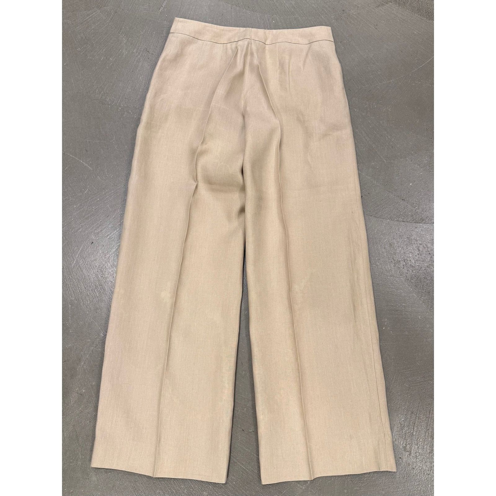 Giorgio Armani Giorgio Armani beige linen wide leg tailored trousers Size 30" / US 8 / IT 44 - 2 Thumbnail
