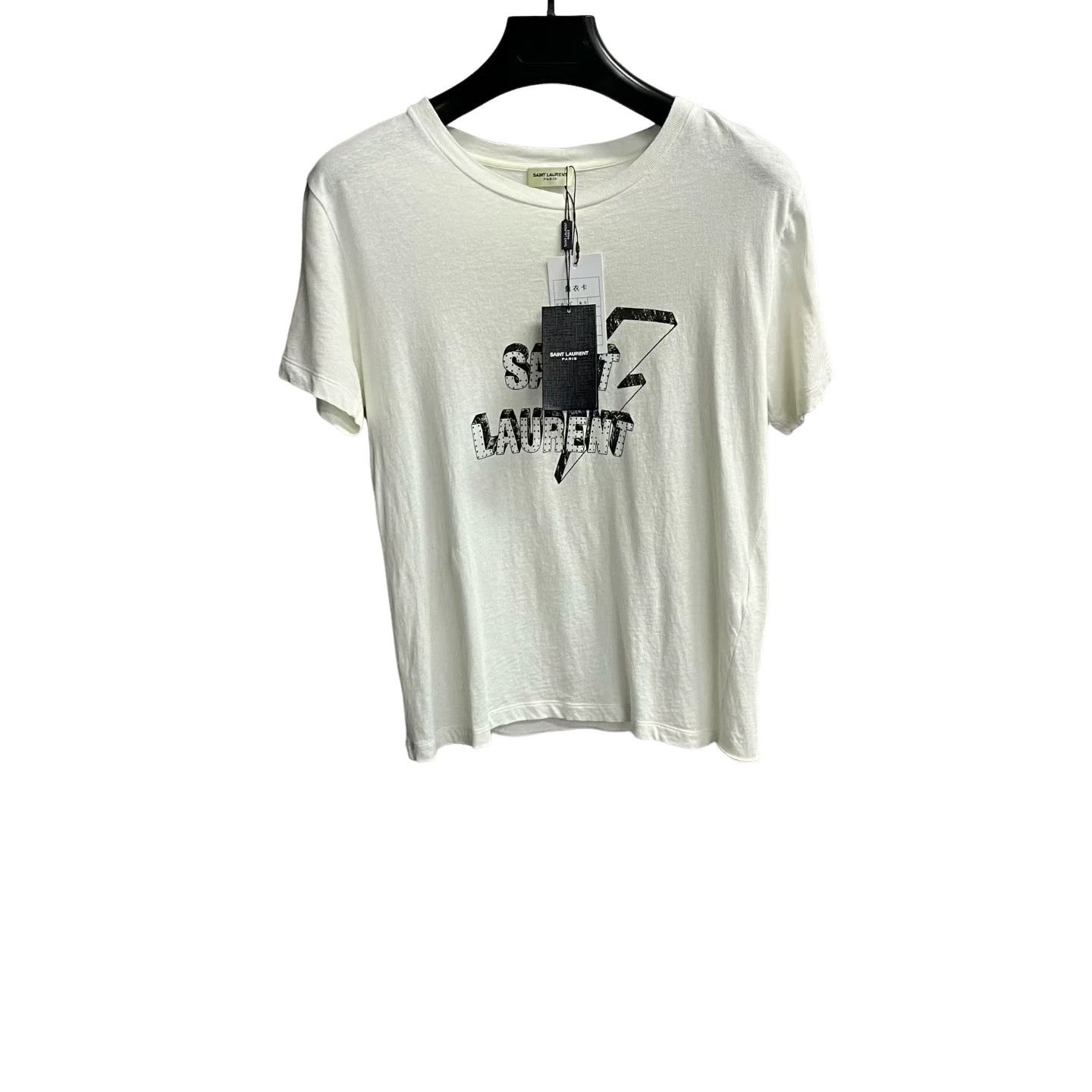 Saint Laurent Paris Saint Laurent Lightning Bolt Graphic T-Shirt Size XS Size US XS / EU 42 / 0 - 1 Thumbnail
