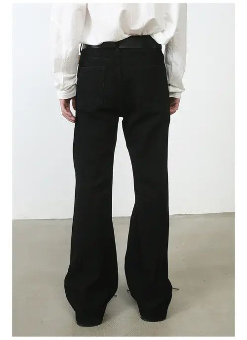 Japanese Brand × Jean Pants Black Vintage Casual Straight Flare Jeans Size US 32 / EU 48 - 4 Thumbnail