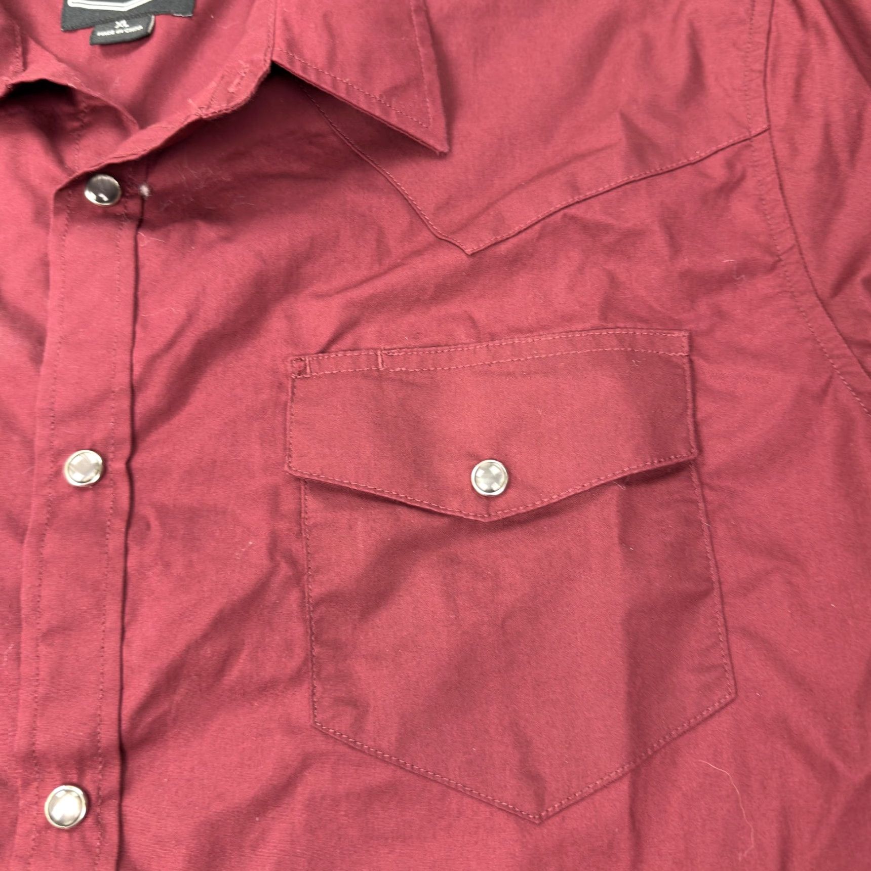 Vintage Gibson Trading Company Shirt Mens XL Maroon Western Pearl Snap Long Sleeve Button-Up Size US XL / EU 56 / 4 - 5 Thumbnail