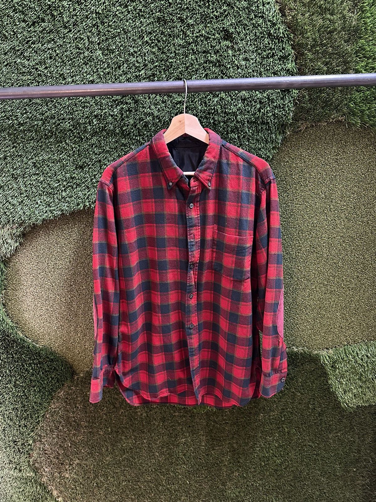 Vintage Vintage 1970s Red Plaid Flannel Large Size US L / EU 52-54 / 3 - 1 Thumbnail