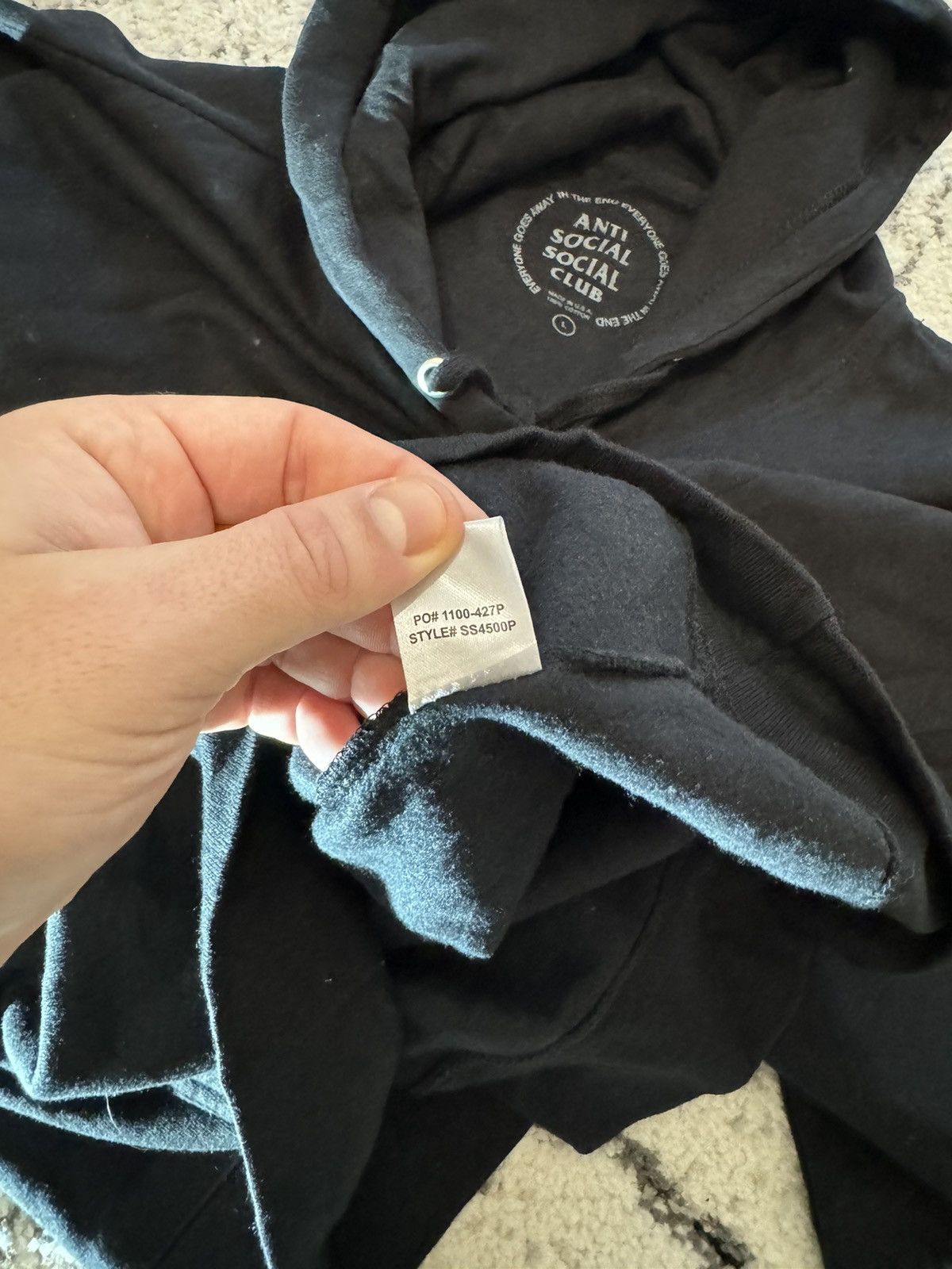 Anti Social Social Club ASSC Anti Social Social Club Hoodie Black Streetwear Large Size US L / EU 52-54 / 3 - 10 Thumbnail
