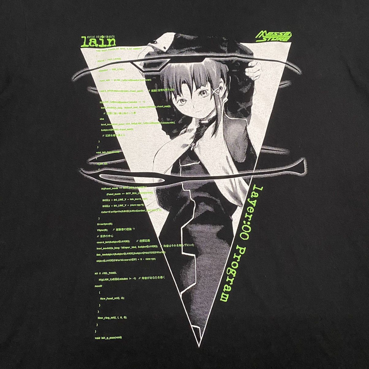 Anime RARE🔥 Serial Experiments Lain Cyberpunk Anime T Shirt Size US L / EU 52-54 / 3 - 8 Thumbnail