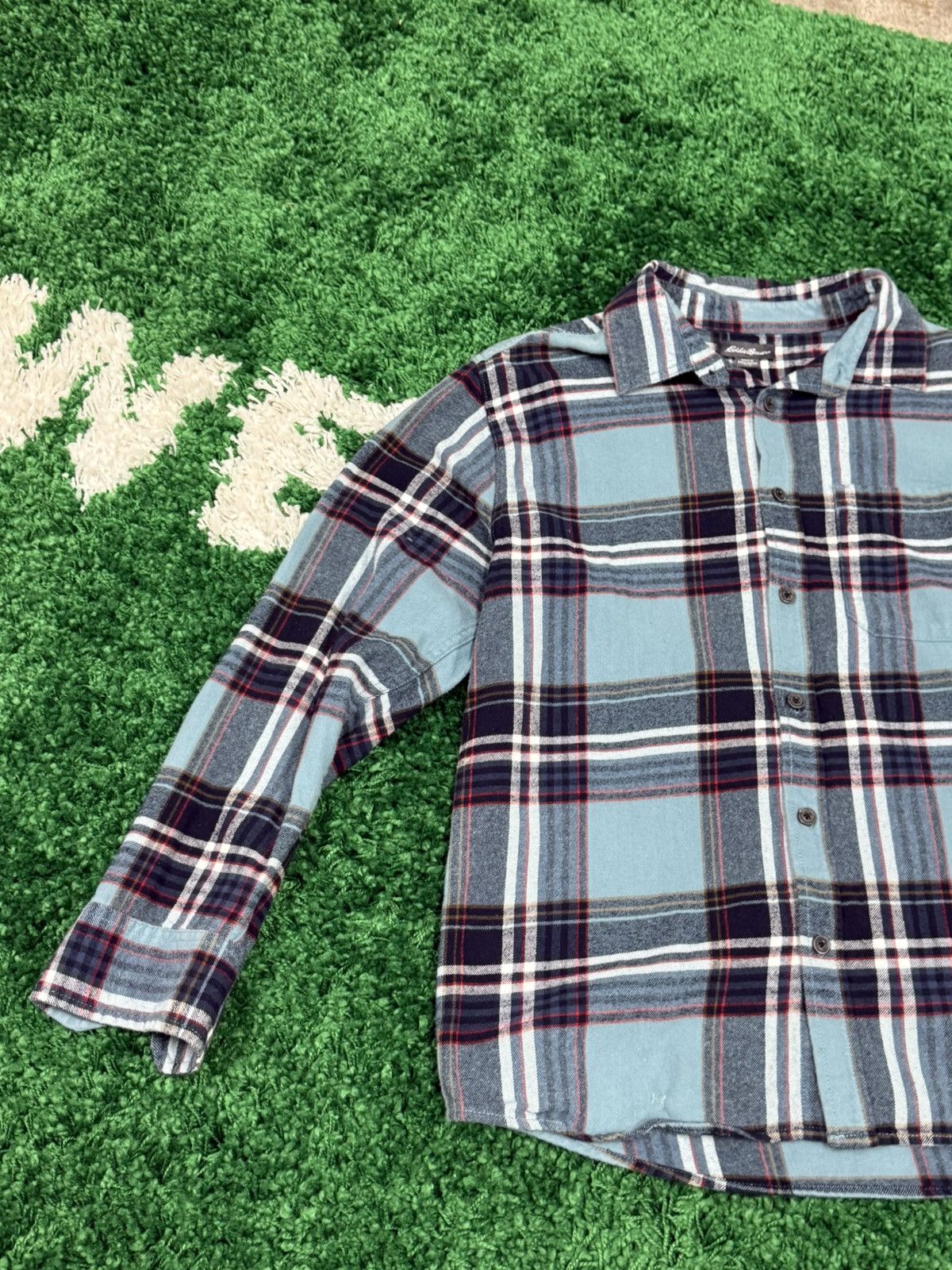 Eddie Bauer Eddie Bauer Vintage Flannel Plaid Heavyweight Medium Blue Size US M / EU 48-50 / 2 - 3 Thumbnail