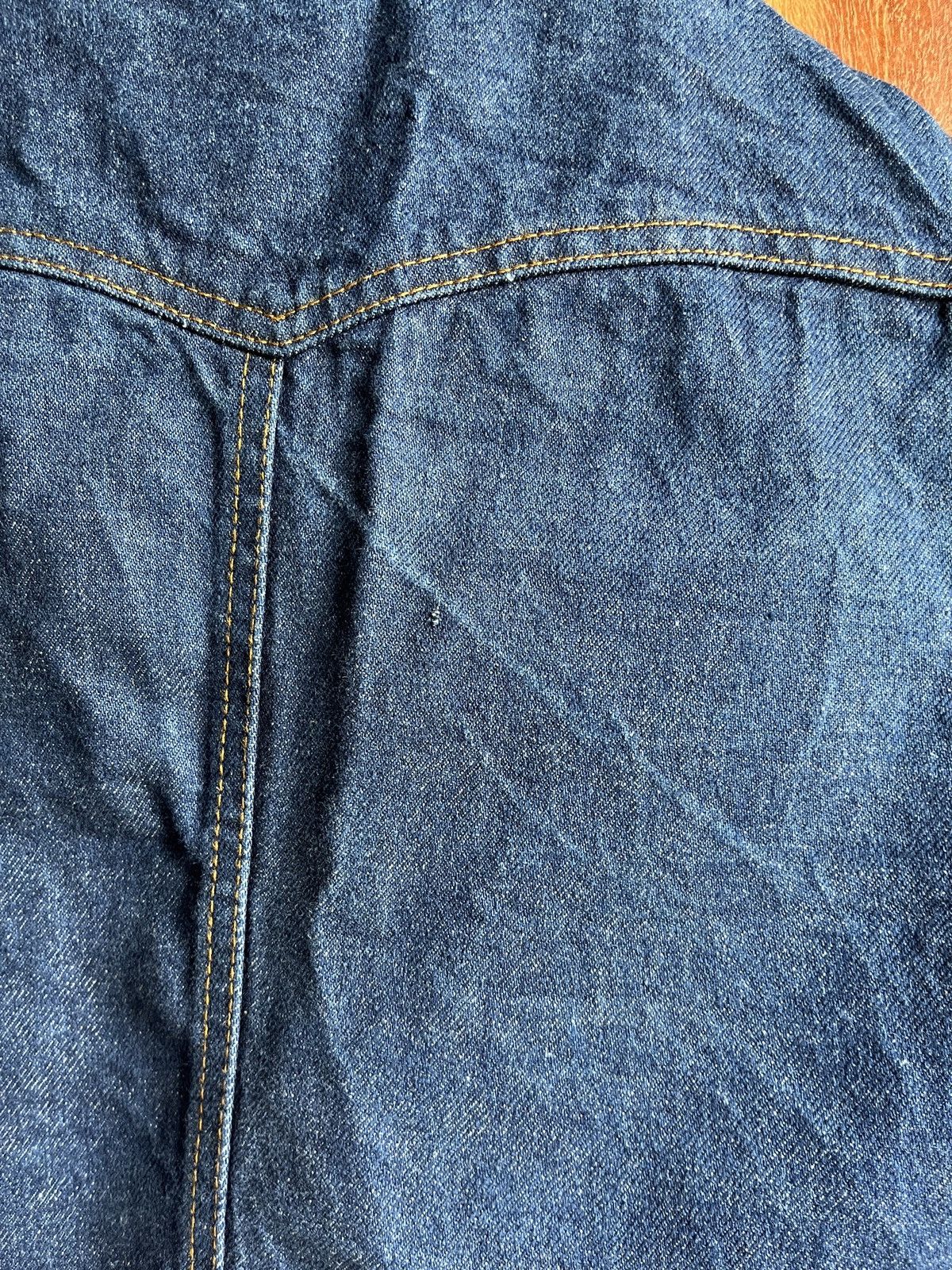 Levi's Vintage 1970s Levis Smile Pocket Leather Trim Vest Size L / US 10 / IT 46 - 9 Thumbnail