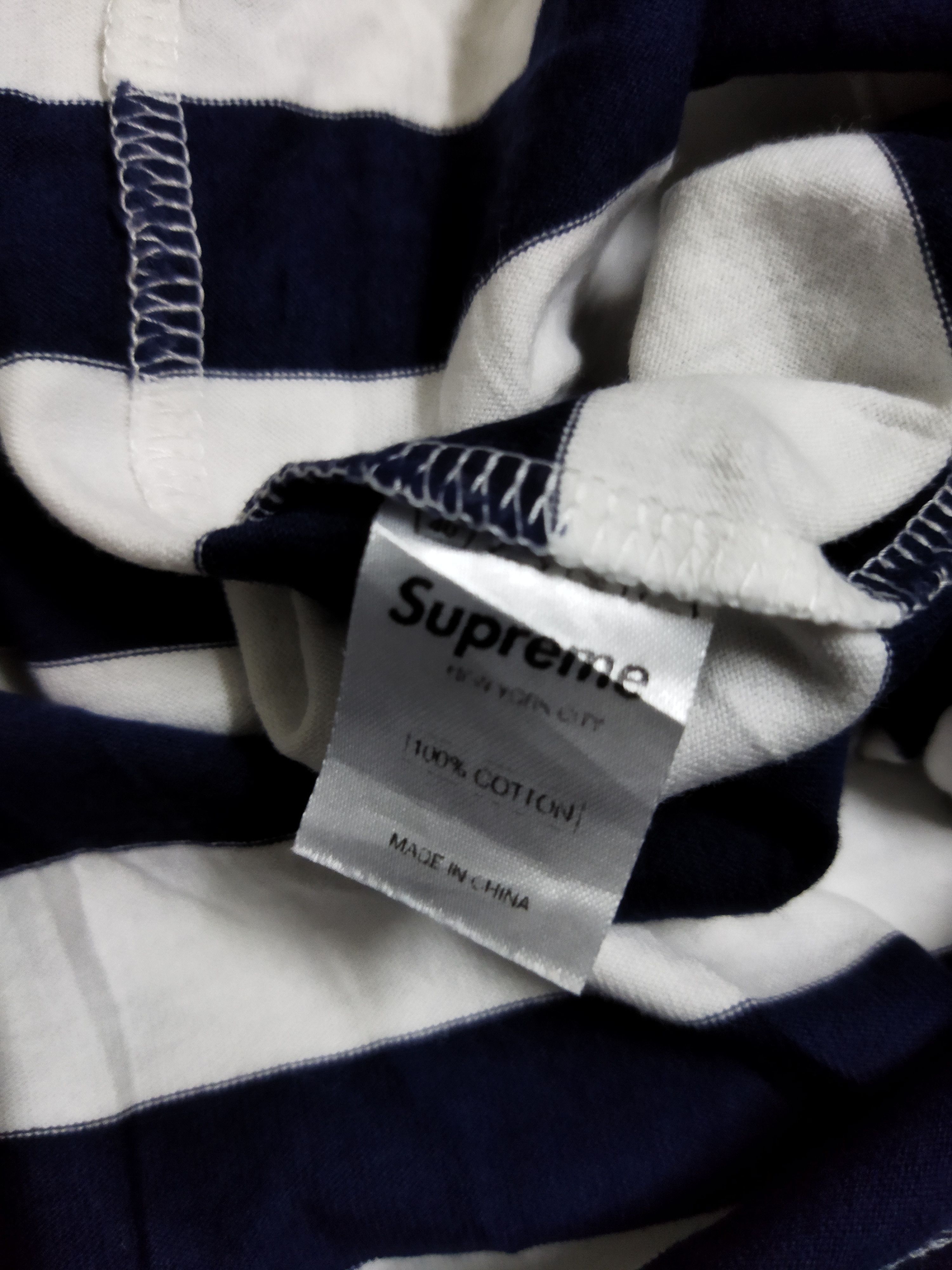 Supreme Supreme Striped Pocket Tee Size US L / EU 52-54 / 3 - 4 Thumbnail