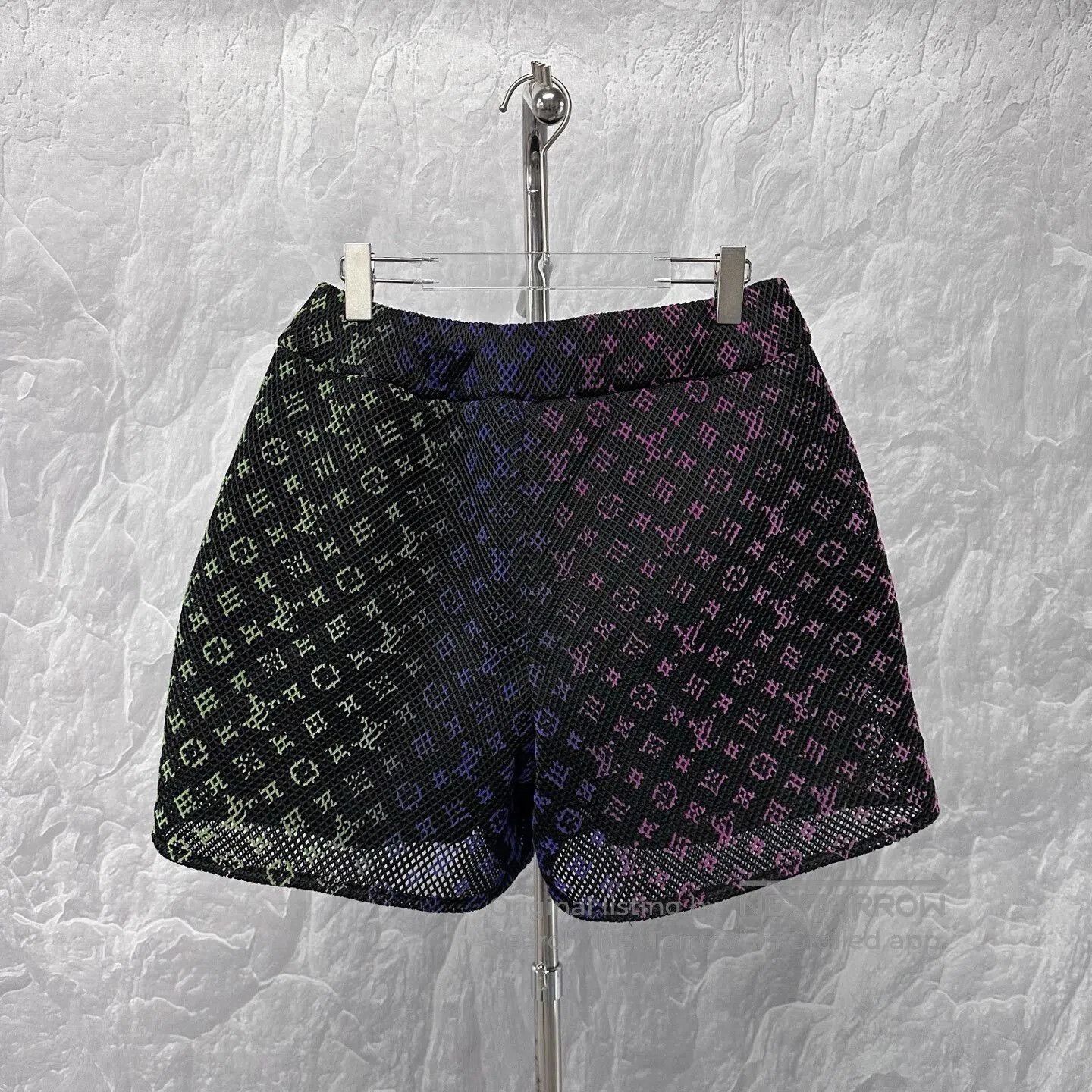 Louis Vuitton Louis Vuitton Tulle Gradient Print Cutout Shorts. Size 39" - 4 Thumbnail