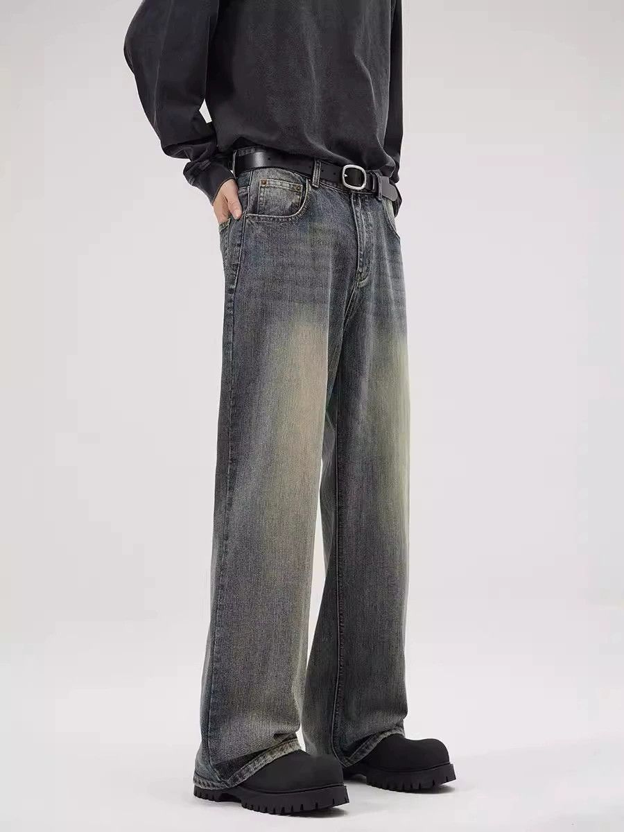 Vintage Men's distressed straight baggy casual loose flared jeans Size US 32 / EU 48 - 3 Thumbnail