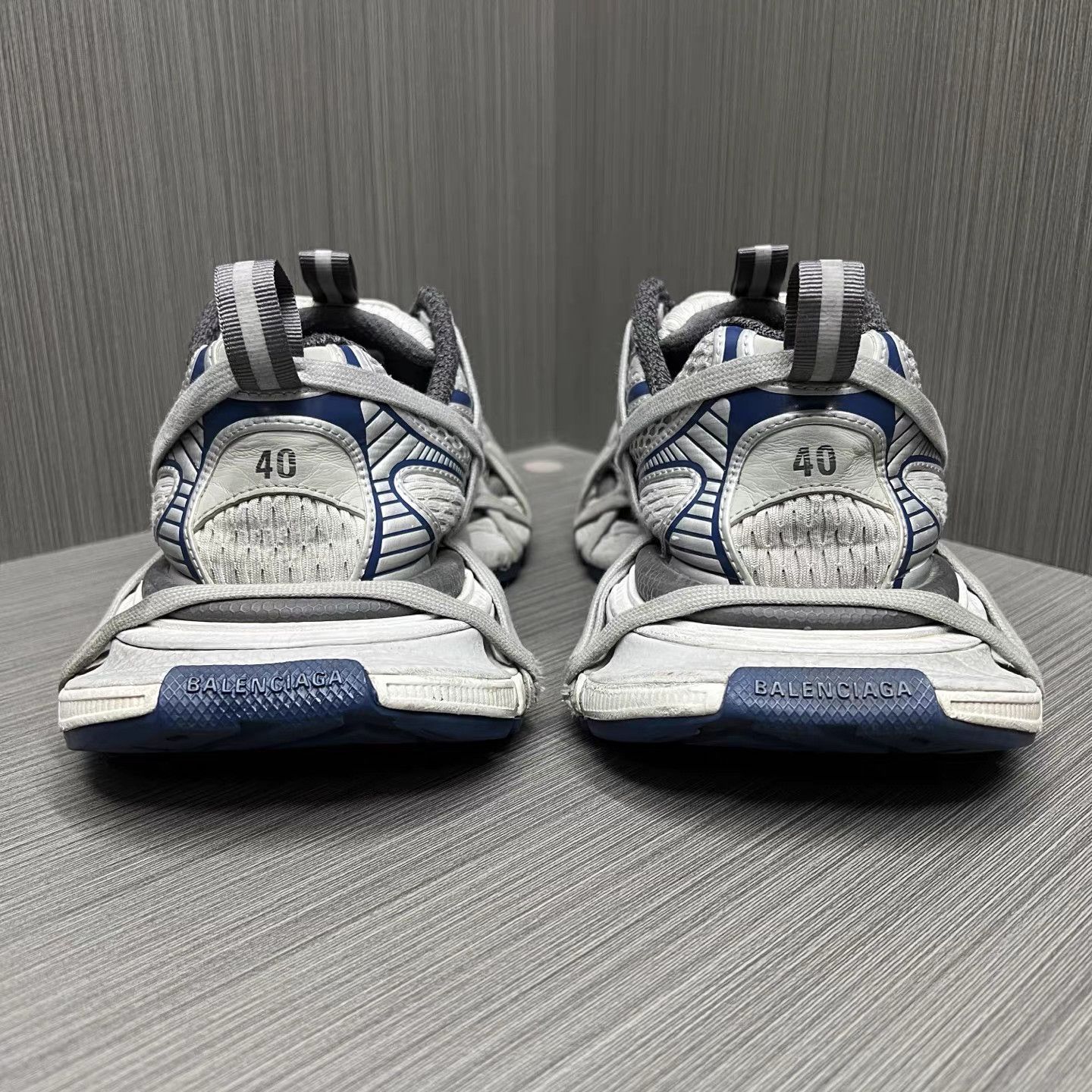 Balenciaga Balenciaga 3XL Extreme Laces Grey Blue Sneakers K15 Size US 7 / EU 40 - 3 Thumbnail