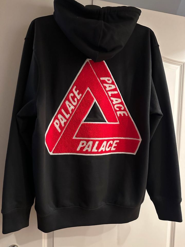 image of Palace Tri-Chenille Hoodie in Black, Men's (Size Large)