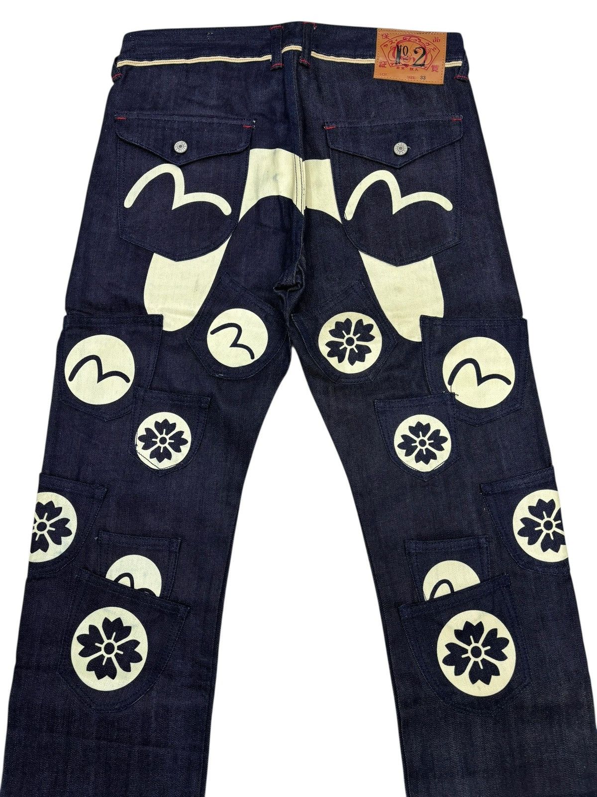 Kapital RARE❗️EVIS MULTI POCKET DENIM JEANS Size US 33 - 2 Thumbnail