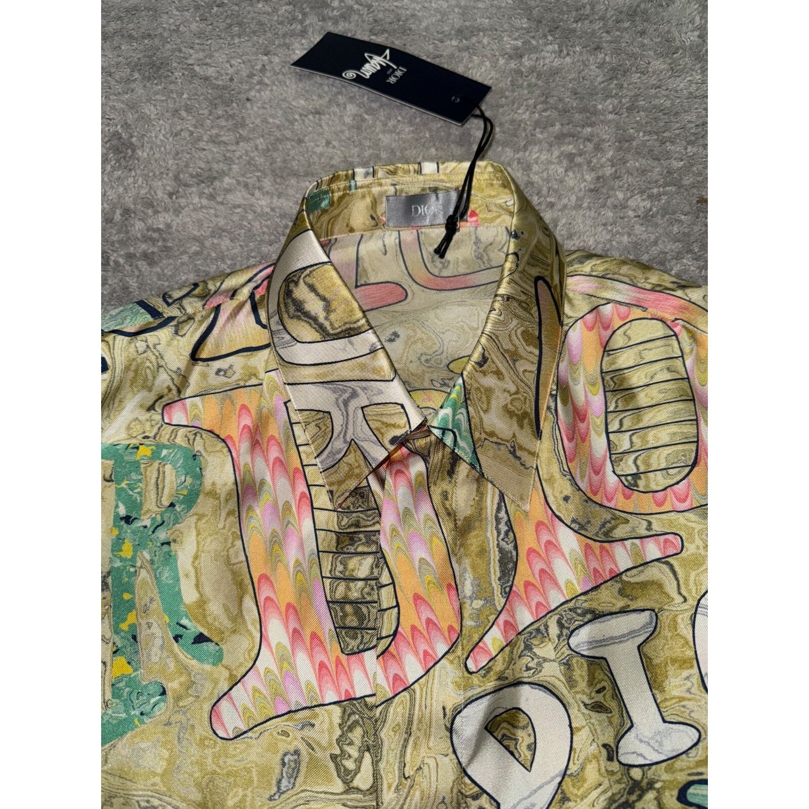 Dior Dior Shawn Stussy Silk Swirl Graffiti Logo Long Sleeve Size US M / EU 48-50 / 2 - 8 Thumbnail