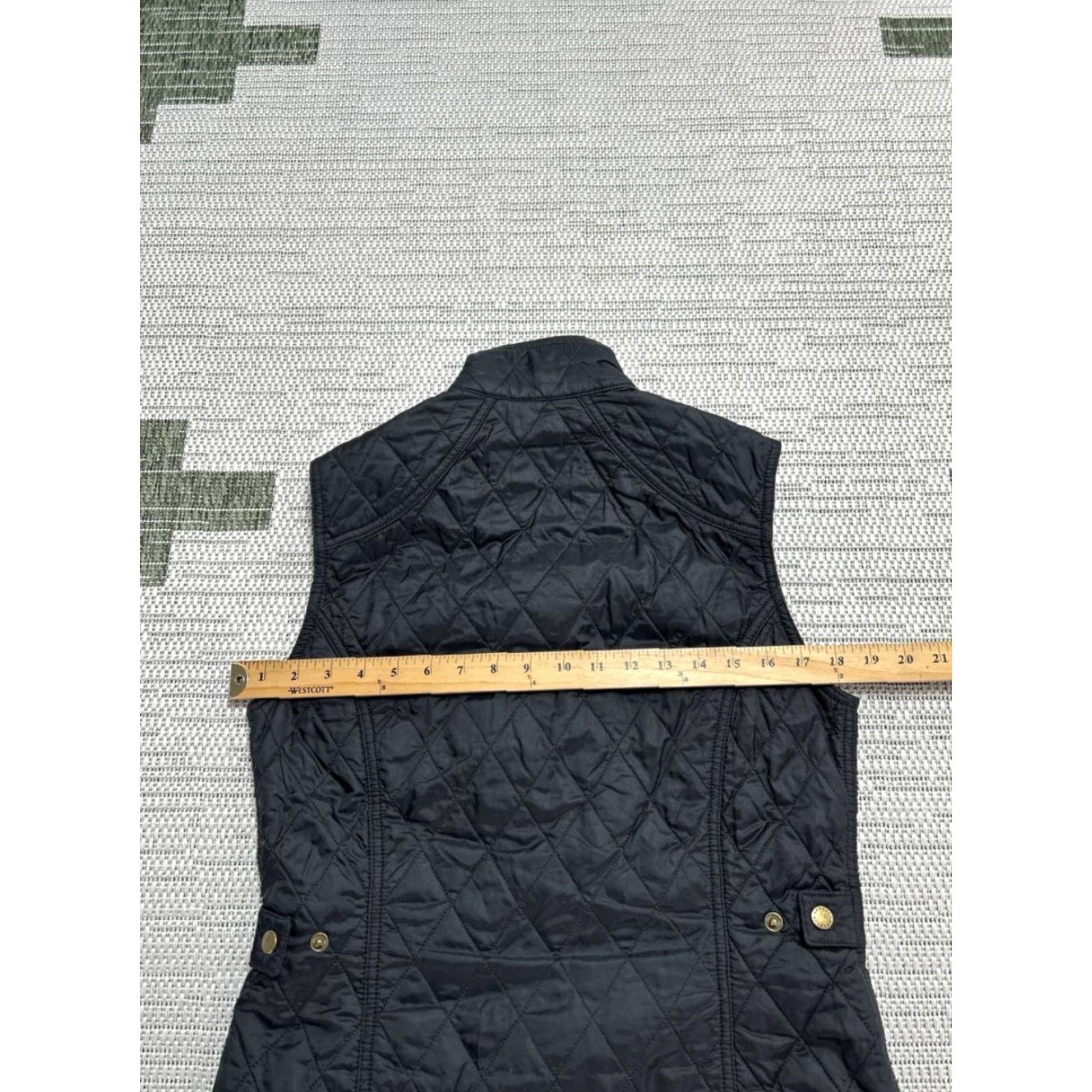 Barbour Barbour Vest Womens 6 Black Diamond Quilted Insulated Liddesdale Gilet Short Sleeveless Zip Snap Barbour Size M / US 6-8 / IT 42-44 - 6 Thumbnail
