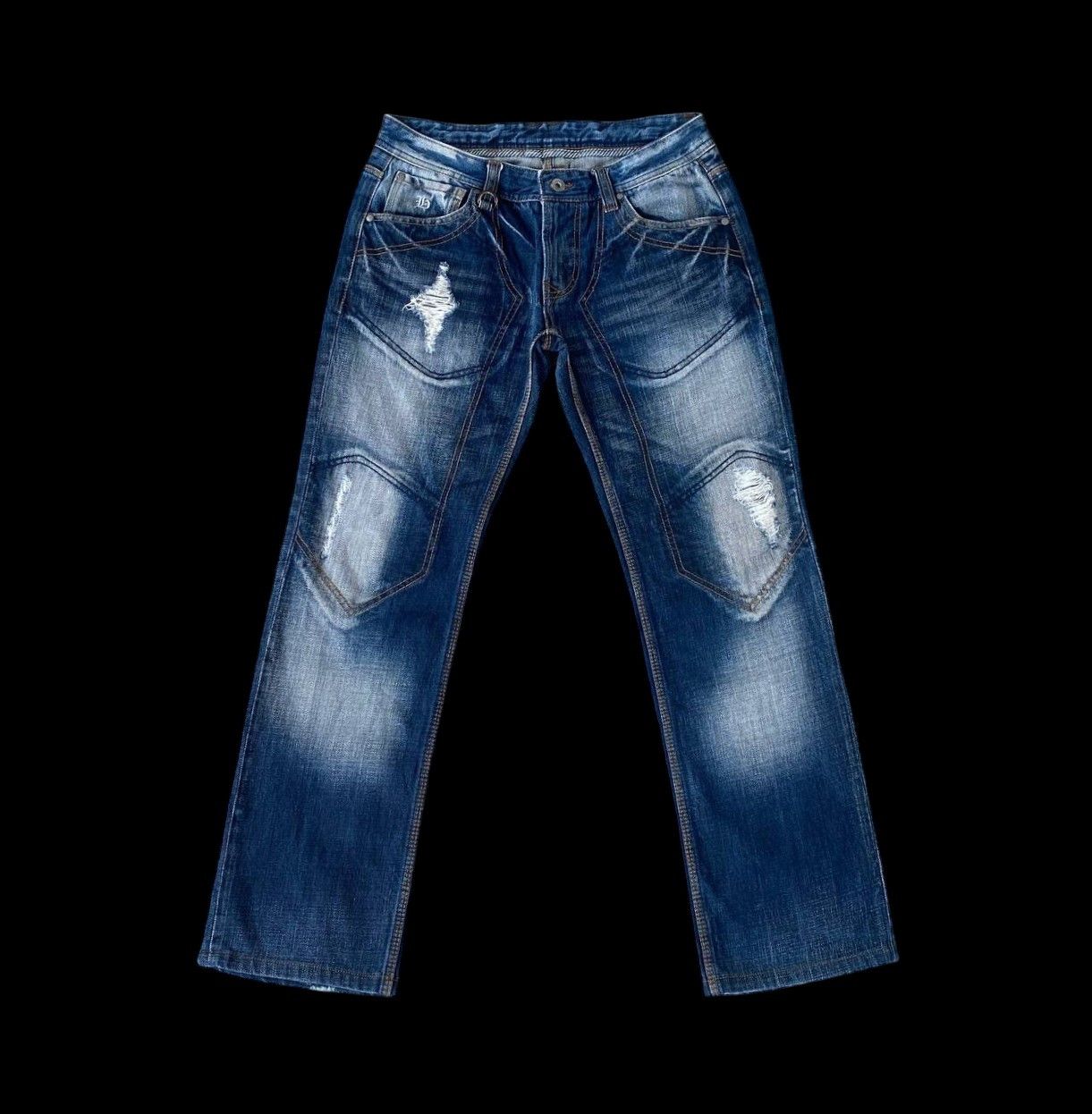 HIDEAWAYS Japan Hideaways Nicole Distressed "Engineered"Panelled Denim Size US 30 / EU 46 - 2 Thumbnail