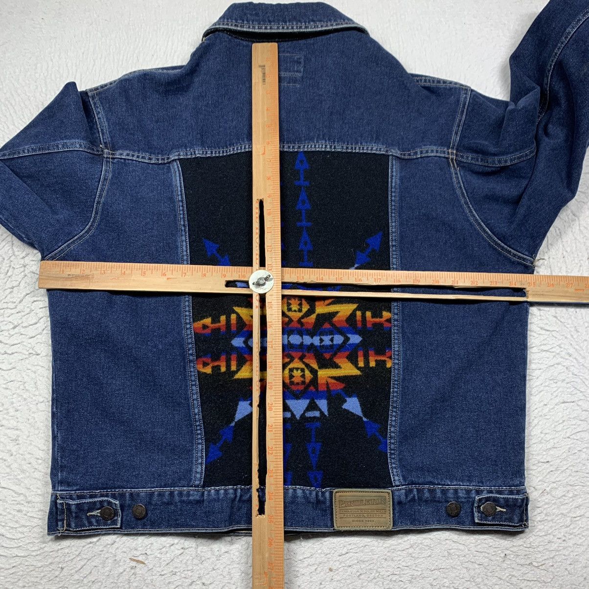 Pendleton Vintage Pendleton Mens XL Western Wear Aztec Denim Jacket Size US XL / EU 56 / 4 - 10 Thumbnail