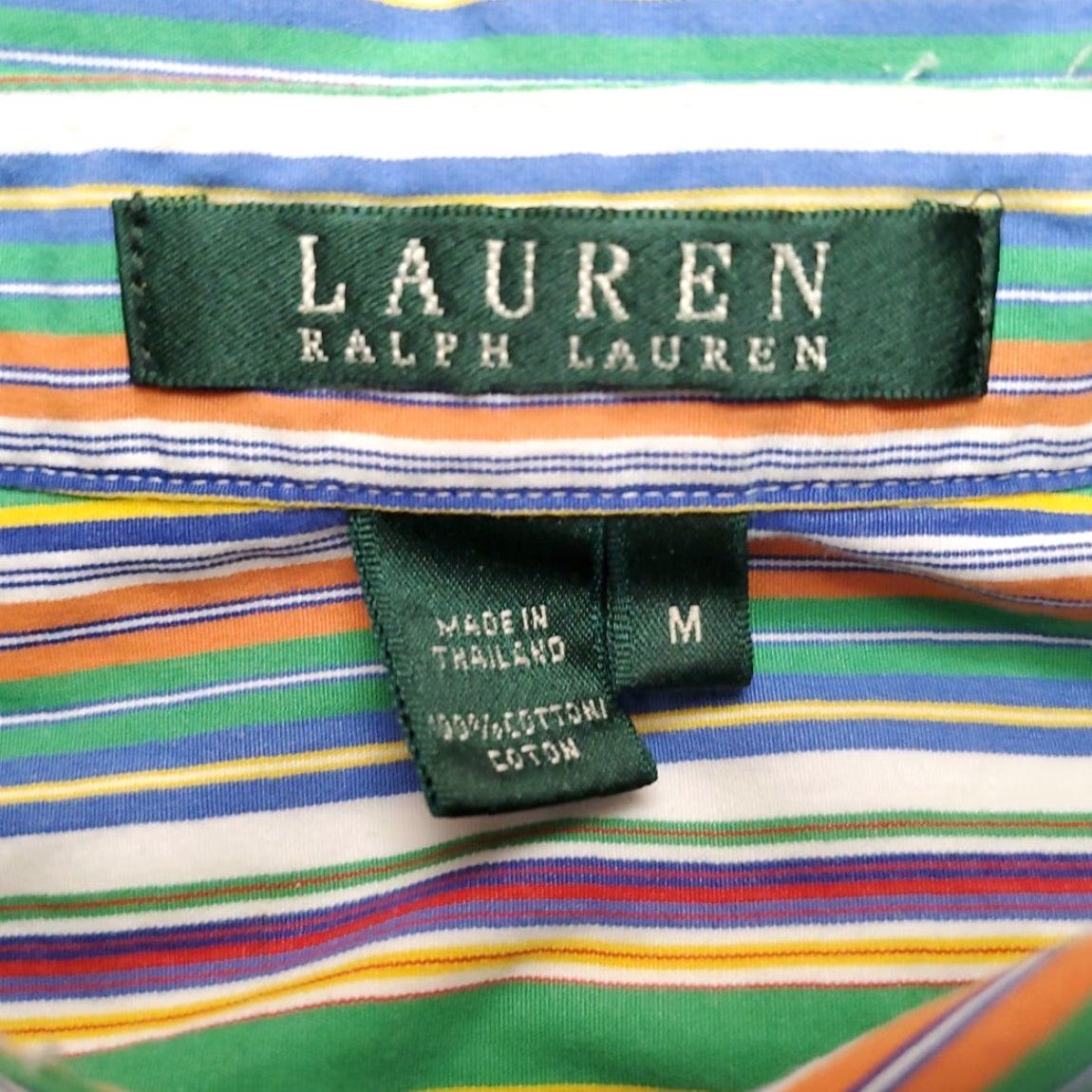 Ralph Lauren Lauren Ralph Lauren Shirt Womens M Multicolor Striped 100% Cotton Comfort Top Shirt Womens M Multicolor Striped 100% Cotton Comfort Top Size M / US 6-8 / IT 42-44 - 5 Thumbnail