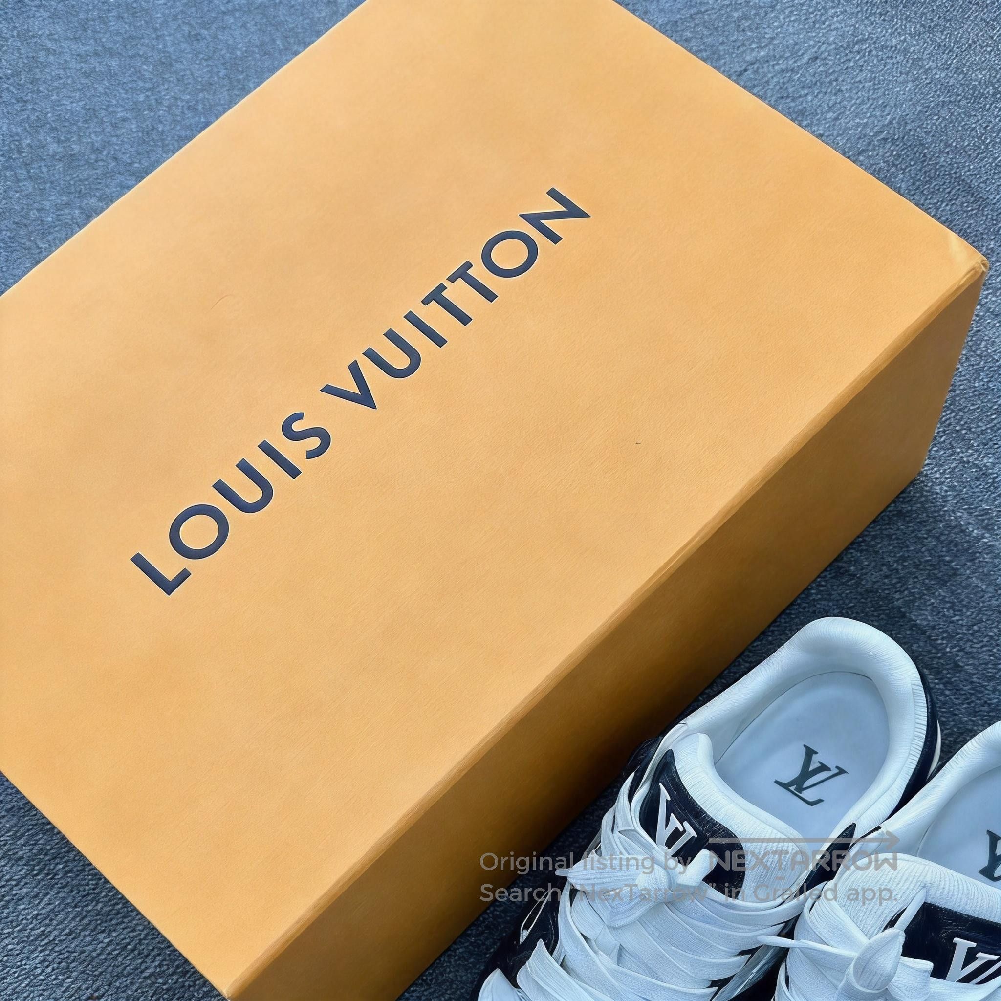 Louis Vuitton Black White Denim Trainer, Women's (Size 6.5)