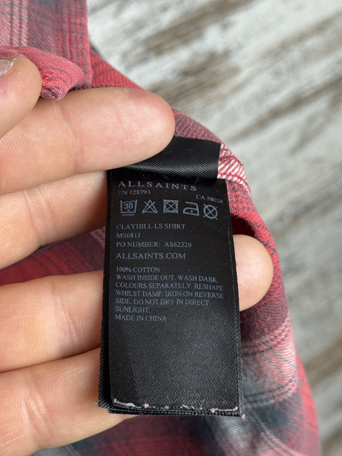 Allsaints Mens Allsaints CLAYHILL LS SHIRT button up flannel pocket Size US M / EU 48-50 / 2 - 10 Thumbnail