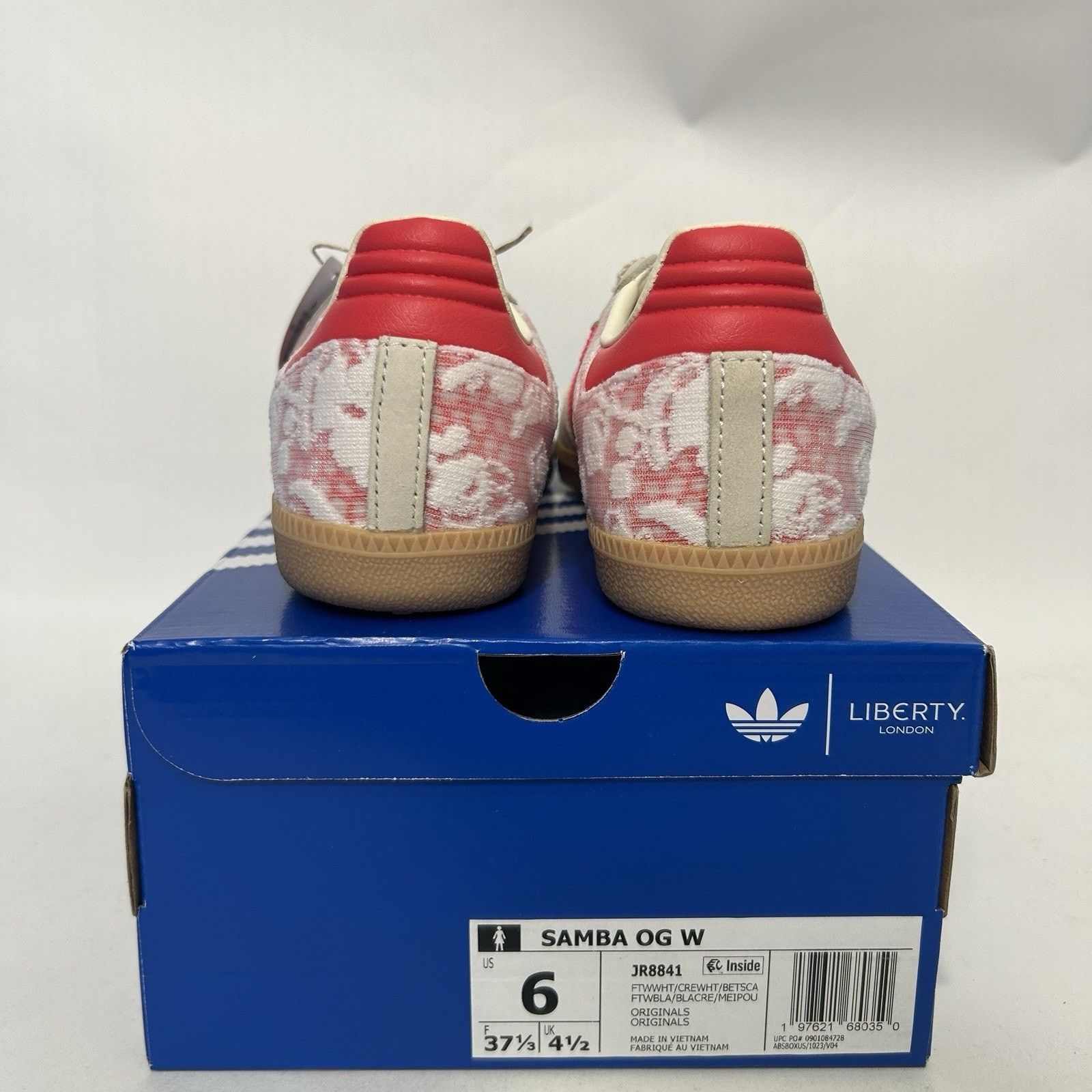 Adidas Adidas Samba OG X Liberty London - “Better Scarlet” JR8841 Size US 6 / IT 36 - 4 Thumbnail