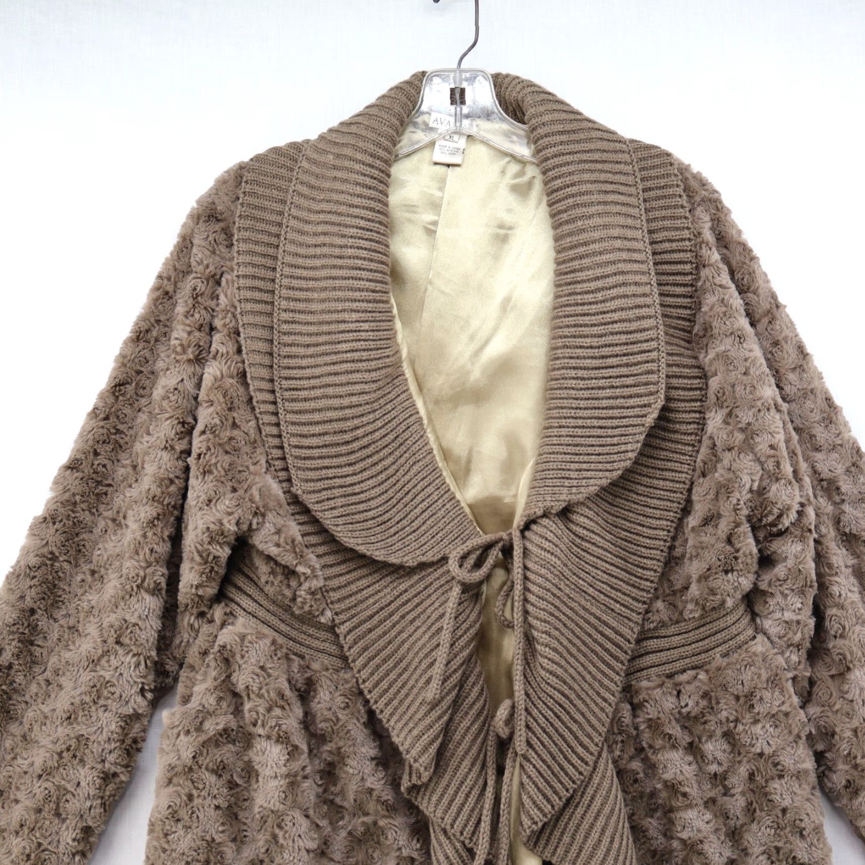 Vintage VINTAGE Avalin Waterfall Sweater Womens XL Green Chunky Knit Cowl Neck Y2K Gorpcore Cardigan Size XL / US 12-14 / IT 48-50 - 2 Thumbnail