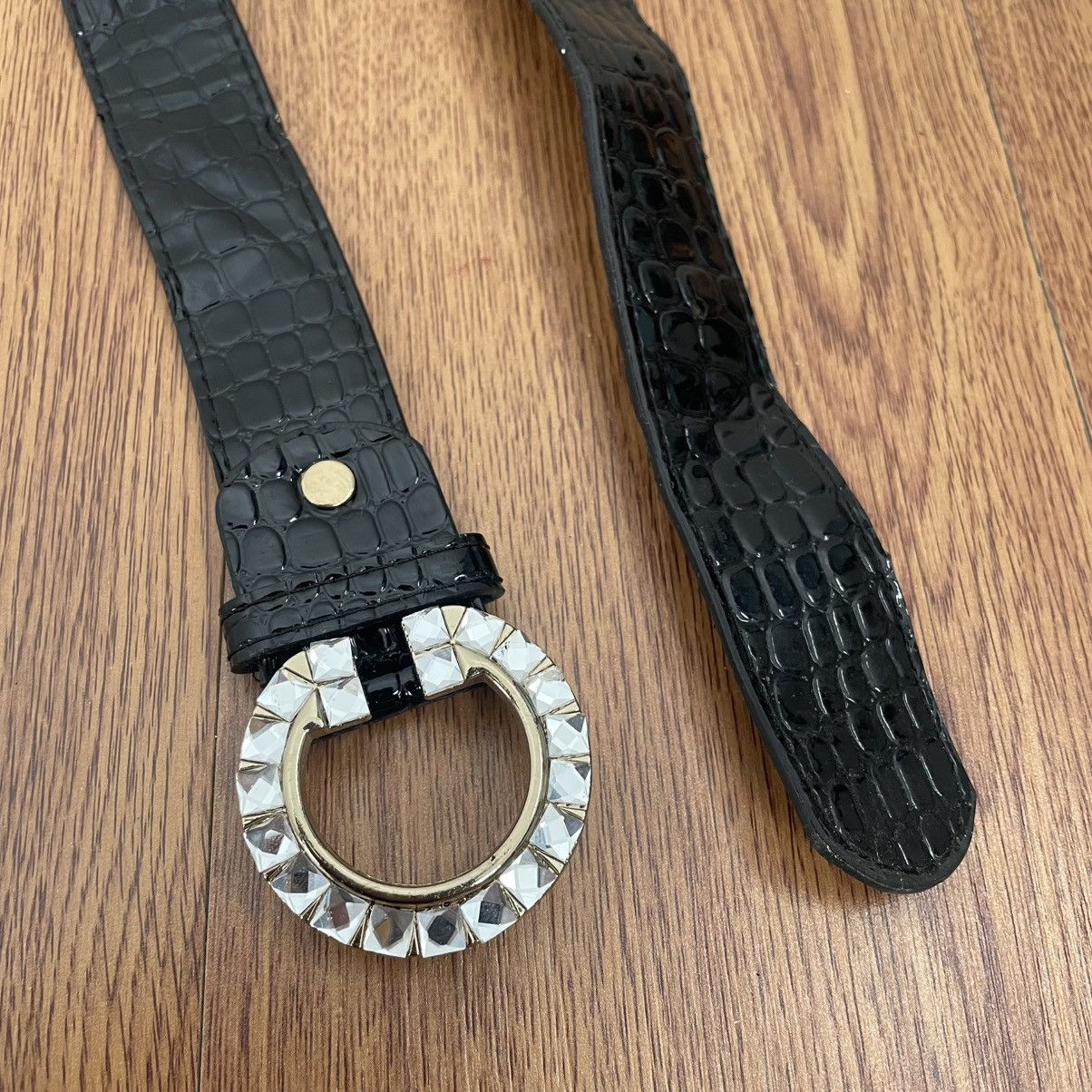 If Six Was Nine × Japanese Brand × Le Grande Bleu (L.G.B.) Black “G” Buckle snakeskin pattern belt Size ONE SIZE - 2 Thumbnail