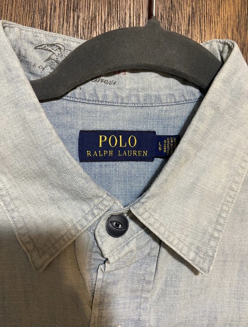 Polo Ralph Lauren Ralph Lauren POLO Eagle Chambray Shirt L BNWTs Size US L / EU 52-54 / 3 - 6 Thumbnail