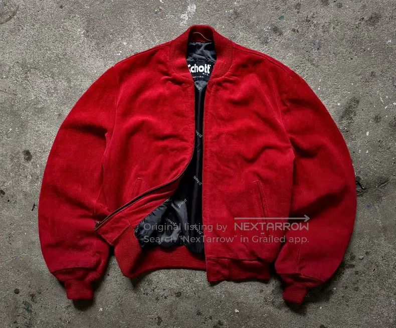 Schott Schott American vintage suede jacket Size US XXS / EU 40 - 1 Thumbnail
