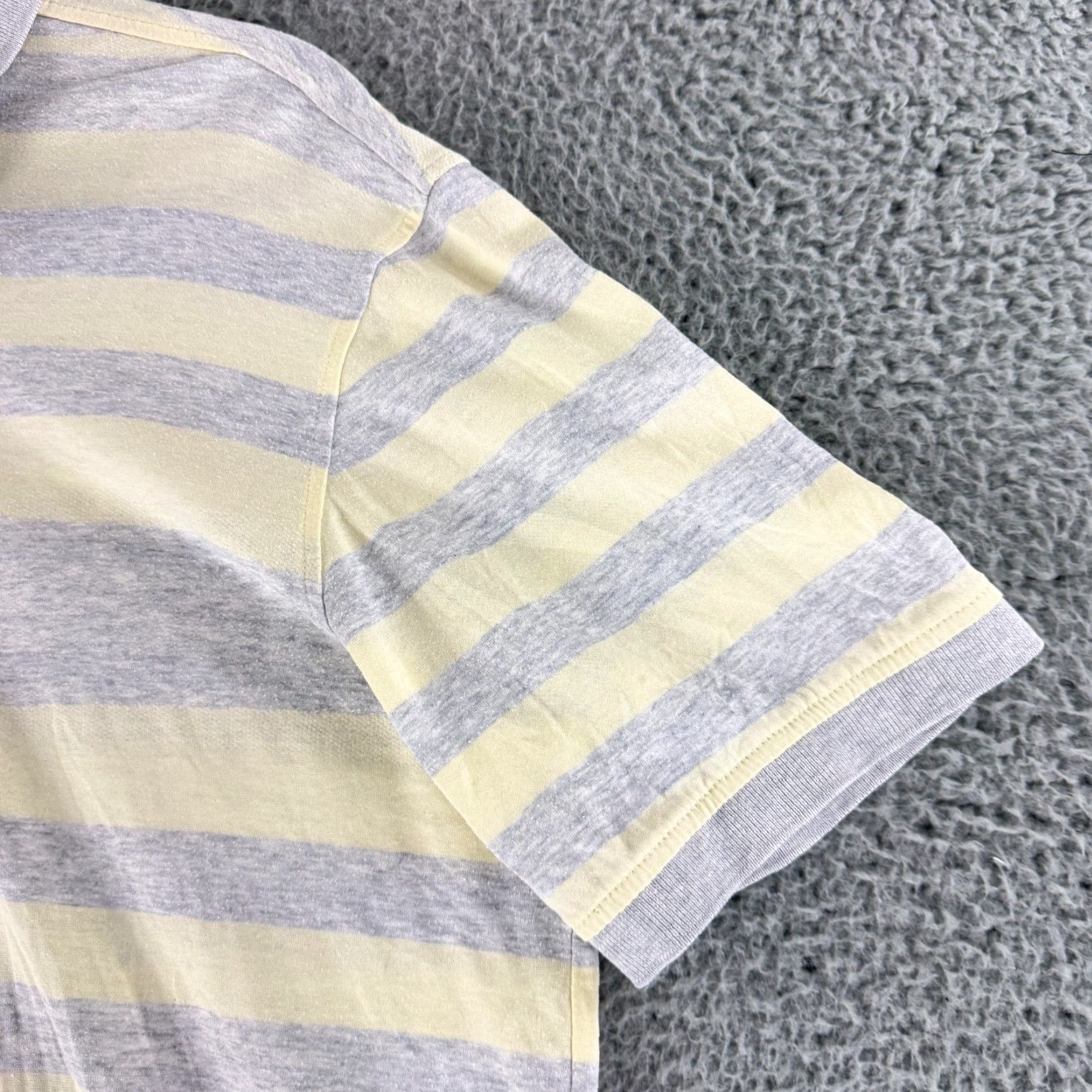 Aquascutum Aquascutum Polo Shirt Mens L Gray Stripe 100% Cotton Japan Casual SS Vintage No Size US L / EU 52-54 / 3 - 5 Thumbnail