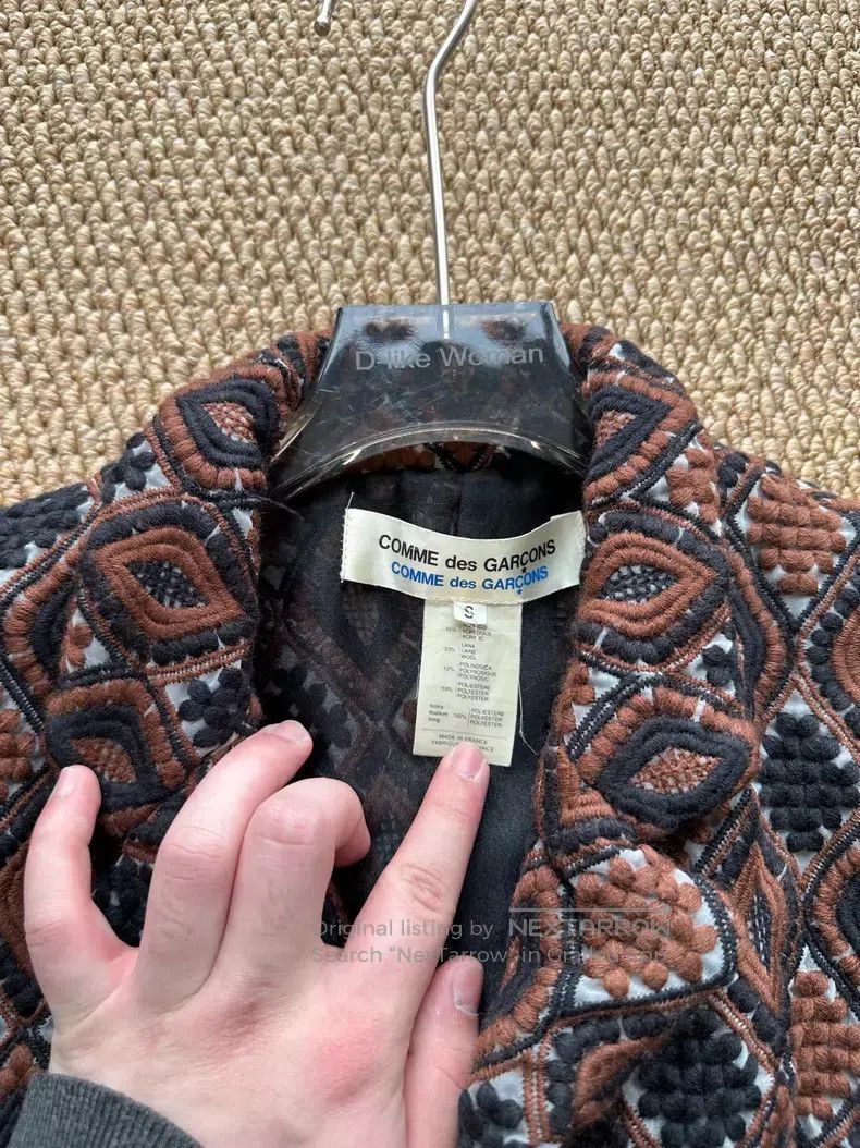 Comme des Garcons Comme Des Garcons Retro geometric jacquard short coat Size S / US 4 / IT 40 - 4 Thumbnail