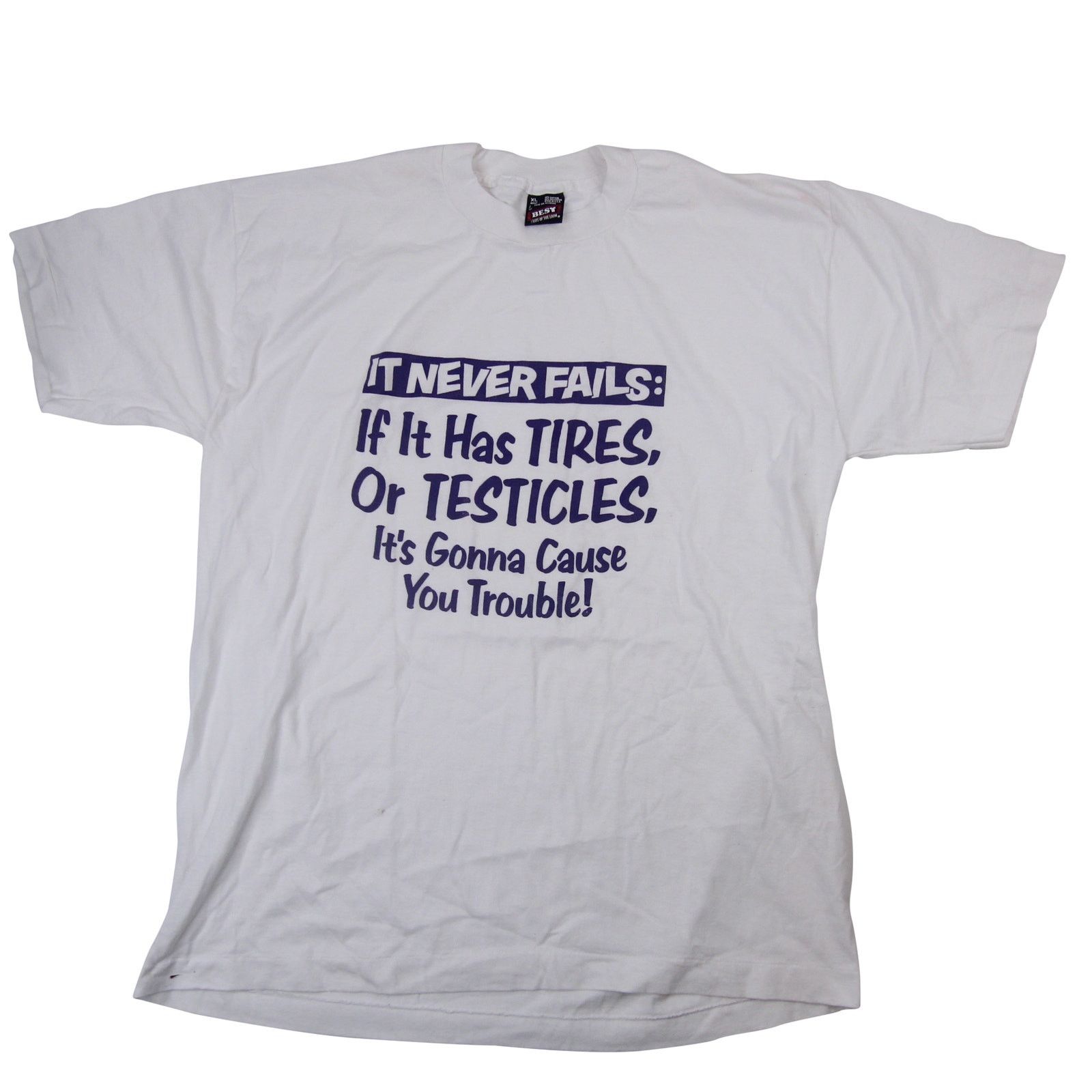 Vintage Vintage Slogan Graphic T Shirt Size US XL / EU 56 / 4 - 1 Thumbnail
