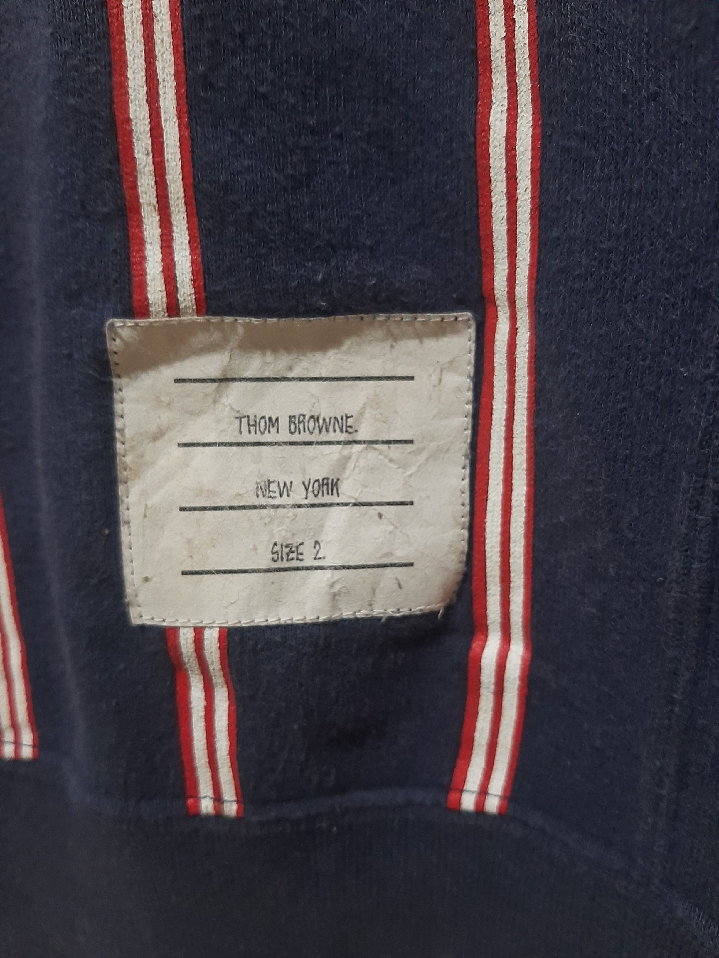 Thom Browne 14FW Striped Fox Cotton Sweatshirt MJT006PK6306 Size US M / EU 48-50 / 2 - 8 Thumbnail