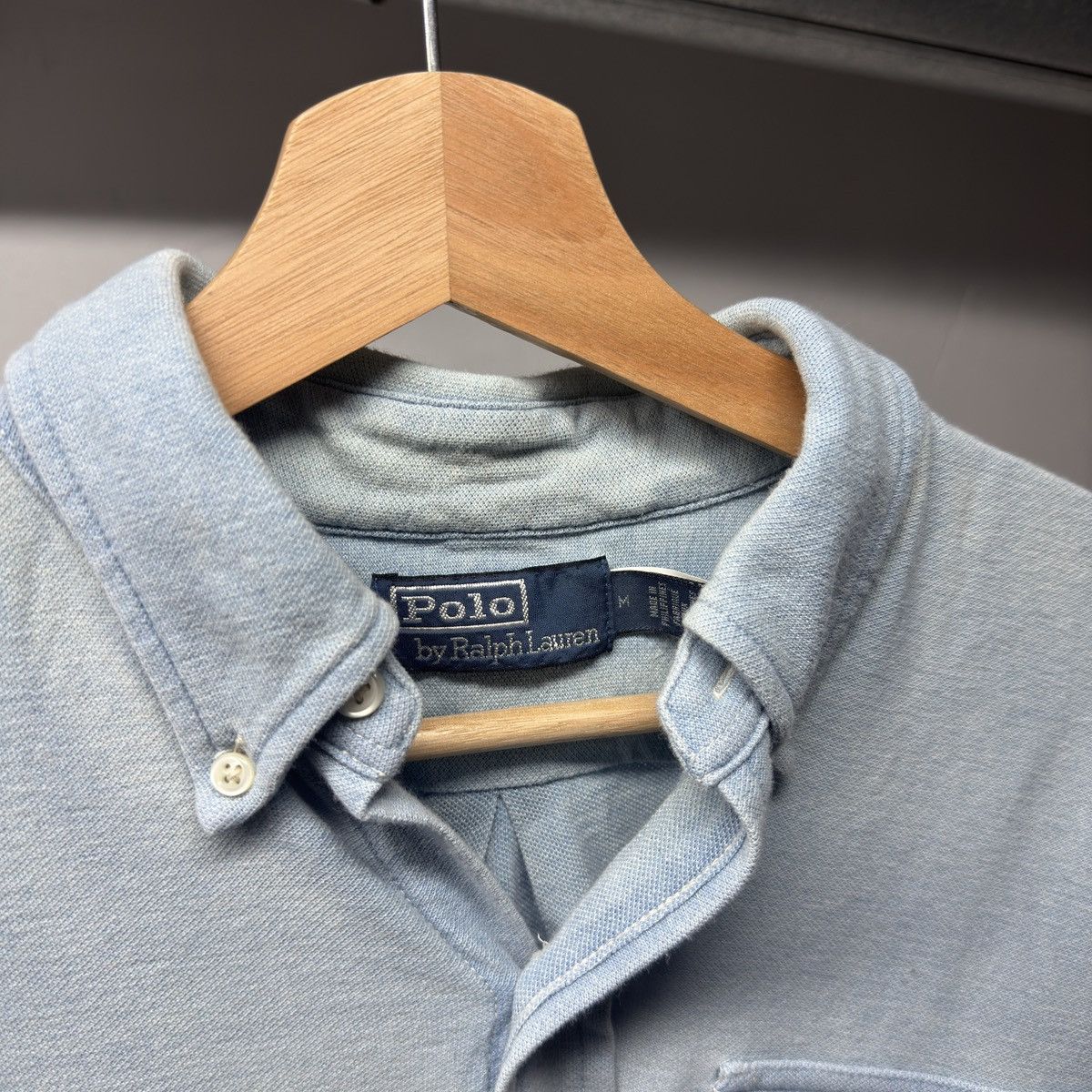 Polo Ralph Lauren Polo Ralph Lauren Indigo Chambray Knit Work Shirt Size US M / EU 48-50 / 2 - 5 Thumbnail