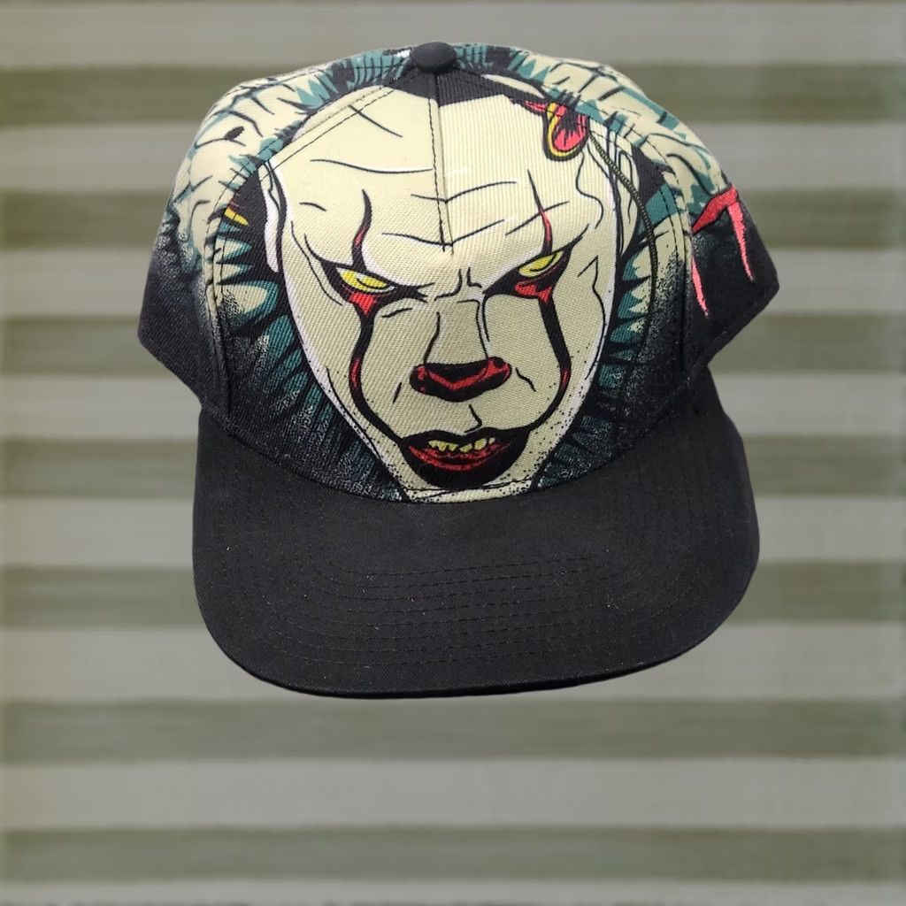 Bally Nike Movie IT Killer Clown Pennywise Ball Cap Hat Graphic Adjustable Snapback King Unisex Adults Cotton Multicolor 90s Theme Mens Girls Womens Ladies Size ONE SIZE - 1 Thumbnail