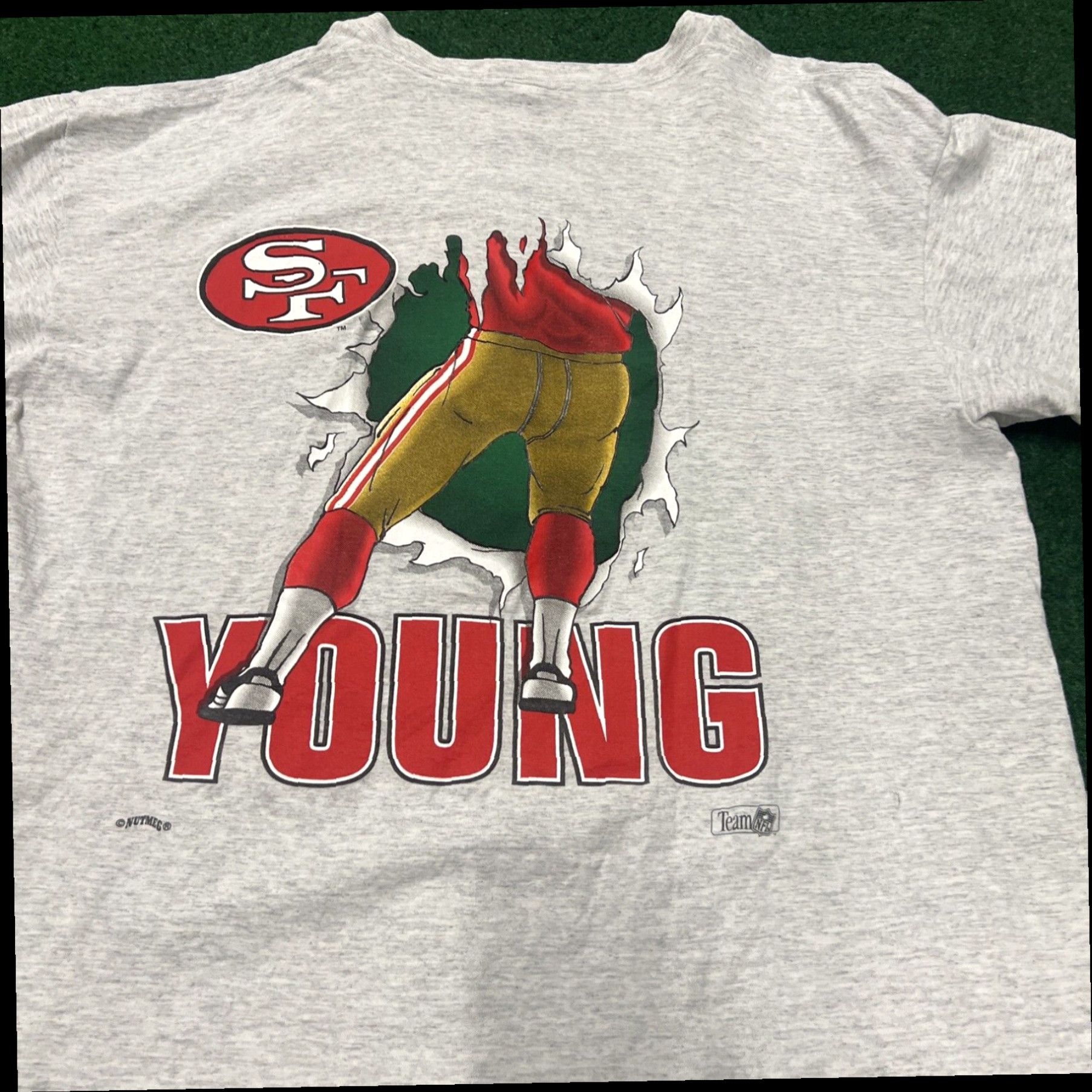 Nutmeg Vintage 90s Nutmeg Steve Young 49ers Shirt Size XL Front N Back San Fran NFL Size US XL / EU 56 / 4 - 8 Thumbnail