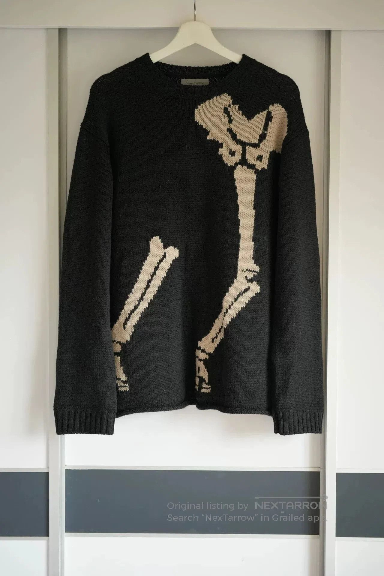 Yohji Yamamoto yohji yamamoto black skeleton sweater. Size US L / EU 52-54 / 3 - 1 Thumbnail