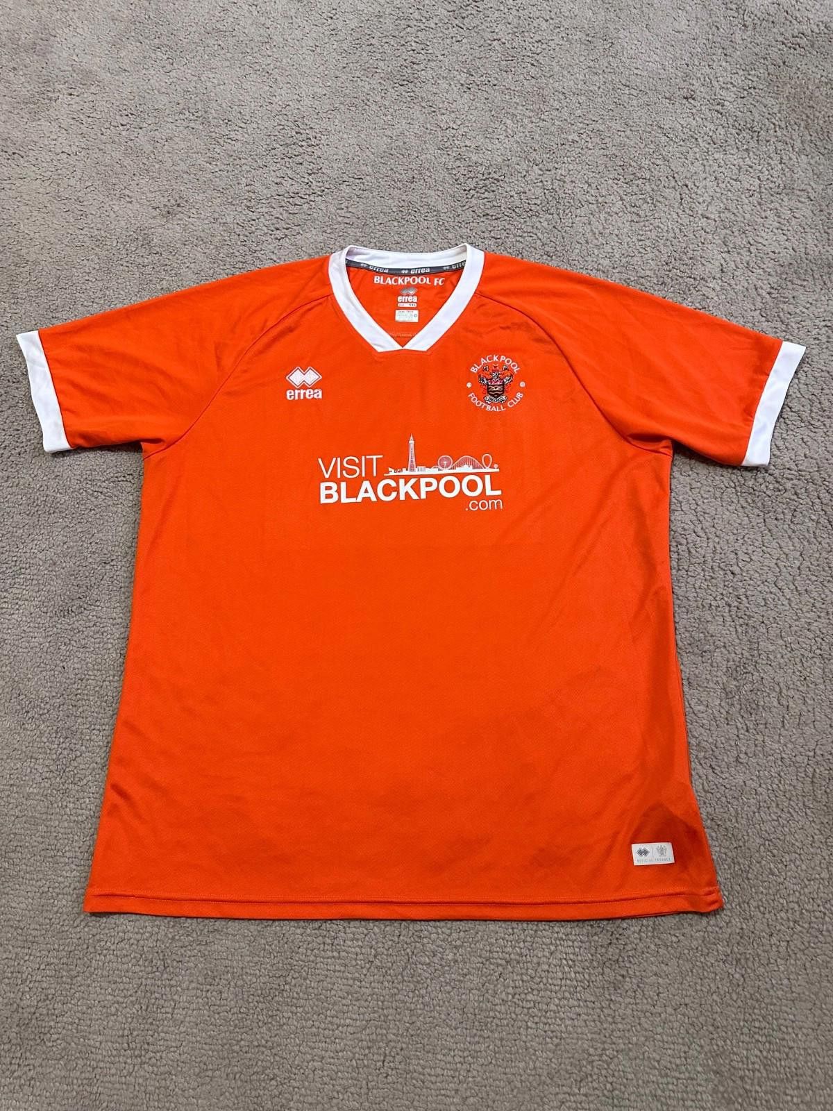 Errea Blackpool 2019 2020 Home Football Shirt Soccer Jersey Sz 5XL Size US XXL / EU 58 / 5 - 1 Thumbnail