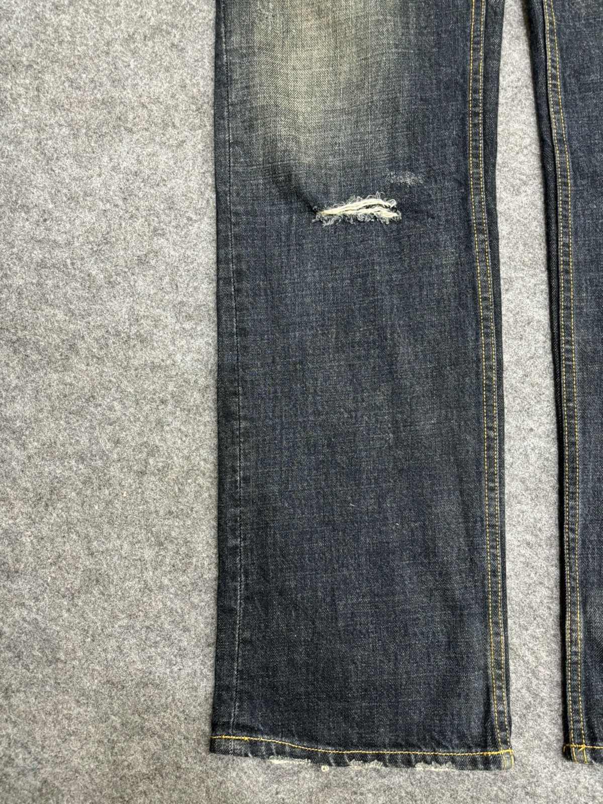 Designer 💥Designer💥Archival Ined Homme Distressed Denim F510 Size US 33 - 10 Thumbnail