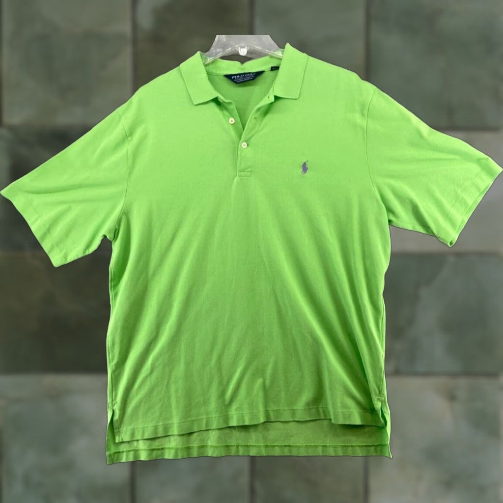 Ralph Lauren VINTAGE Polo Golf Ralph Lauren Shirt Mens Large Green 100% Cotton Polo Shirt Golf 90s Mens Size US L / EU 52-54 / 3 - 1 Thumbnail