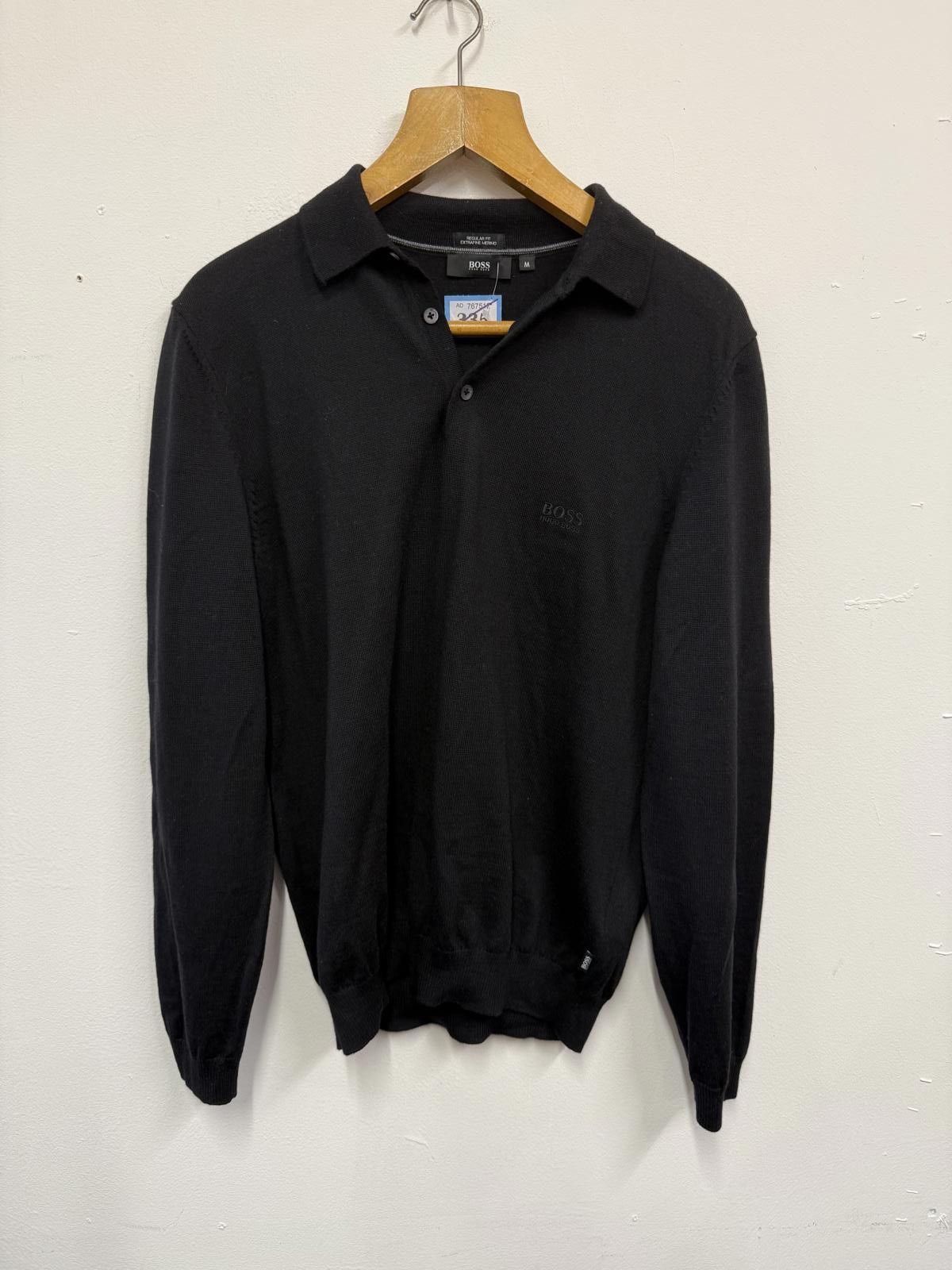 Hugo Boss Boss Black Regular Fit Extra Fine Merino Wool Polo Sweater M Size US M / EU 48-50 / 2 - 1 Thumbnail