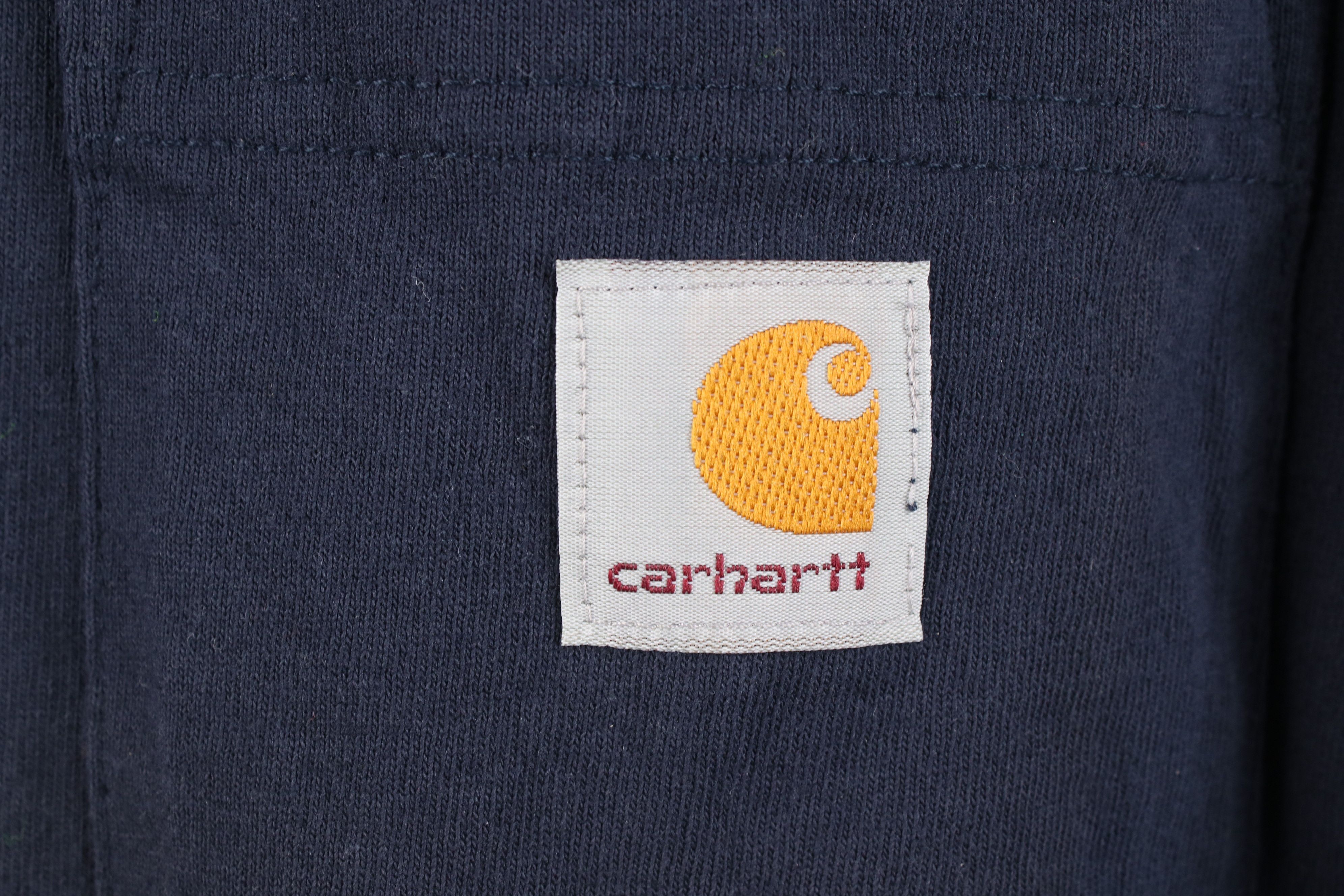 Carhartt Vintage Y2K Carhartt Heavyweight Pocket T-Shirt Navy Blue Size US XS / EU 42 / 0 - 5 Thumbnail