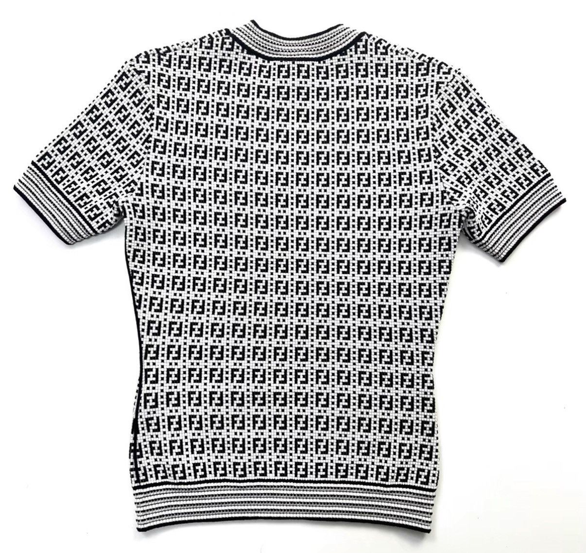 Fendi Fendi Black & White FF All-Over Print Knit Short Sleeve K12 Size XS / US 0-2 / IT 36-38 - 2 Thumbnail