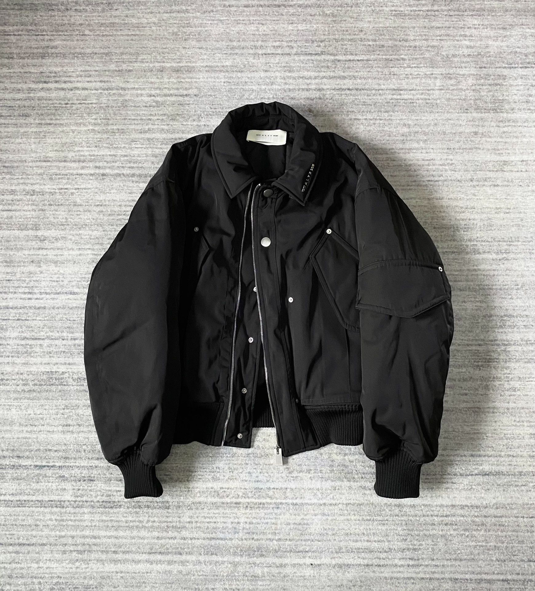 1017 ALYX 9SM black bomber jacket with hidden pockets Size US M / EU 48-50 / 2 - 1 Thumbnail