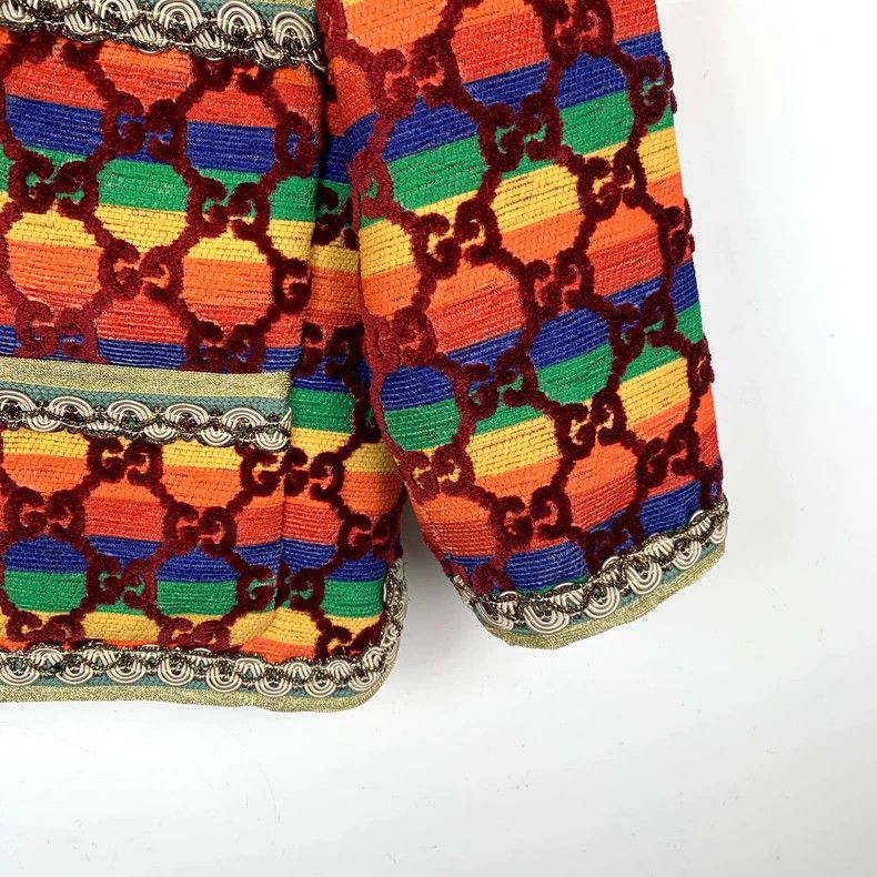 Gucci Gucci Color double G full print long-sleeved cardigan jacke Size US L / EU 52-54 / 3 - 4 Thumbnail