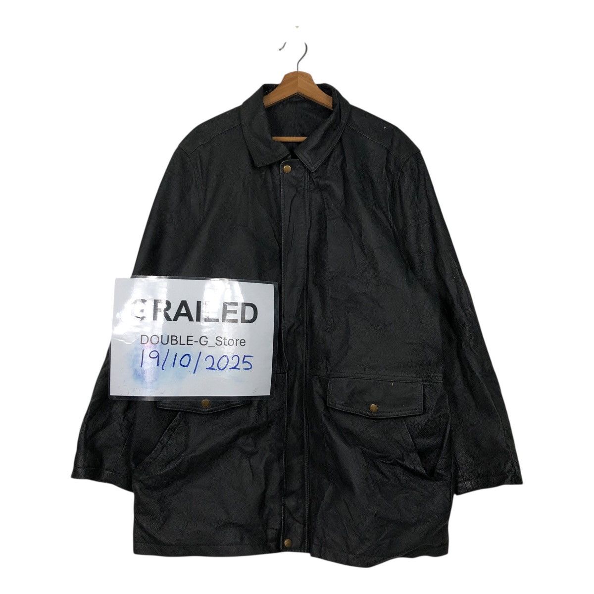 Japanese Brand 📌Rich Black Vintage Leather Jacket Vivreclub Issey Miyake Size US L / EU 52-54 / 3 - 1 Thumbnail