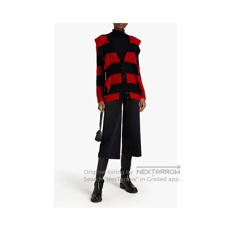 Valentino Valentino Black and red striped cardigan Size S / US 4 / IT 40 - 7 Thumbnail