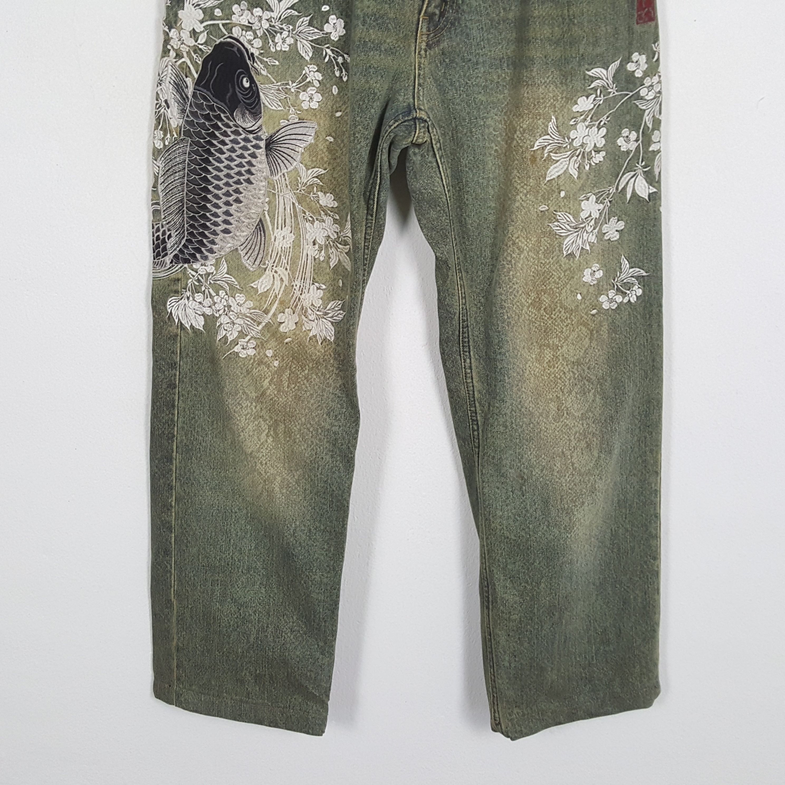 Japanese Brand × Vintage Vintage KARAKURI TAMASHI Japanese Brand Designer Jeans Size US 31 - 3 Thumbnail