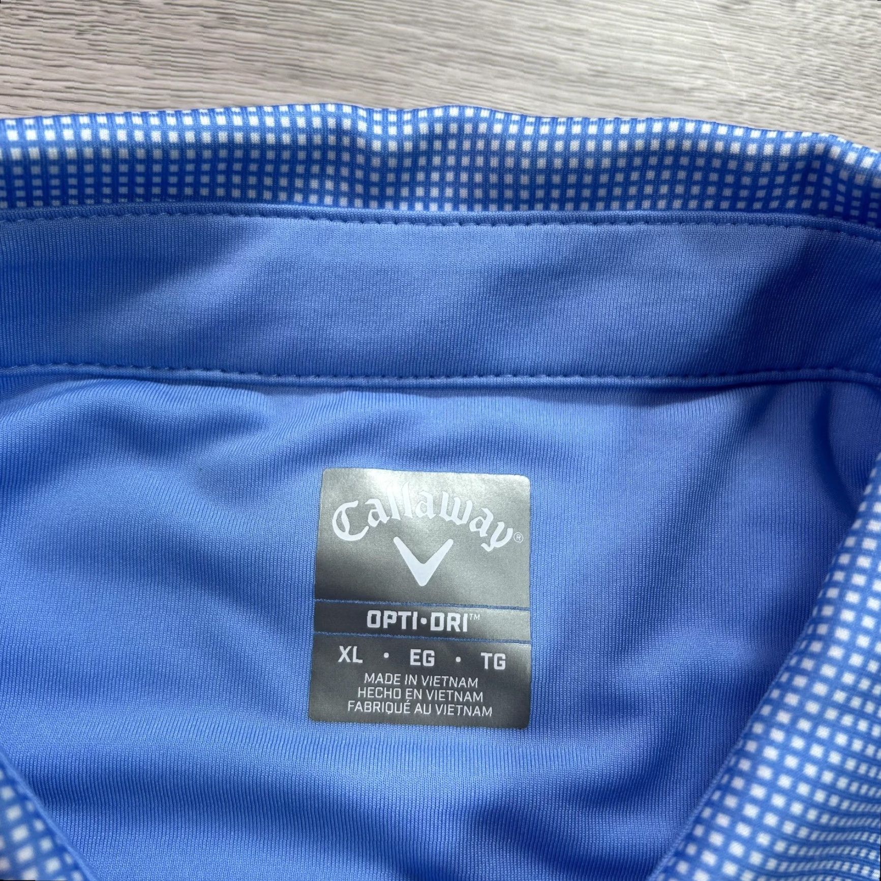 Callaway Callaway Polo Shirt Mens XL Blue Opti Dri Golf Performance Stretch Micro Check Size US XL / EU 56 / 4 - 4 Thumbnail