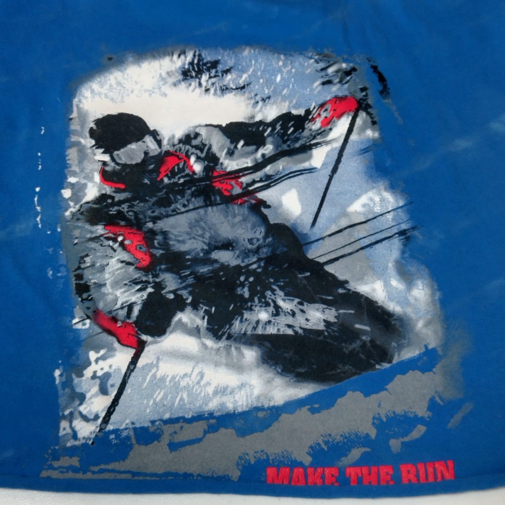 Marlboro VINTAGE Marlboro 90s Bleach Dyed Ski Shirt Crop Top XL Blue Pocket Graphic Mens Size US XL / EU 56 / 4 - 3 Thumbnail