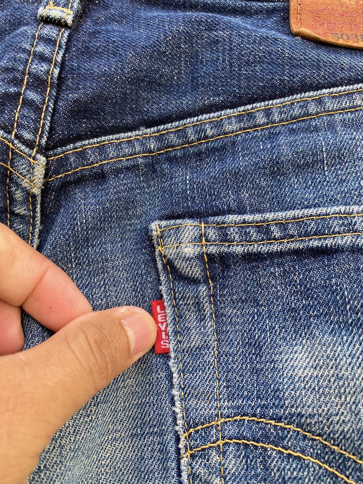 Levi's Vintage Clothing W33x35 Vintage levi's 503B redline distressed Size US 33 - 8 Thumbnail