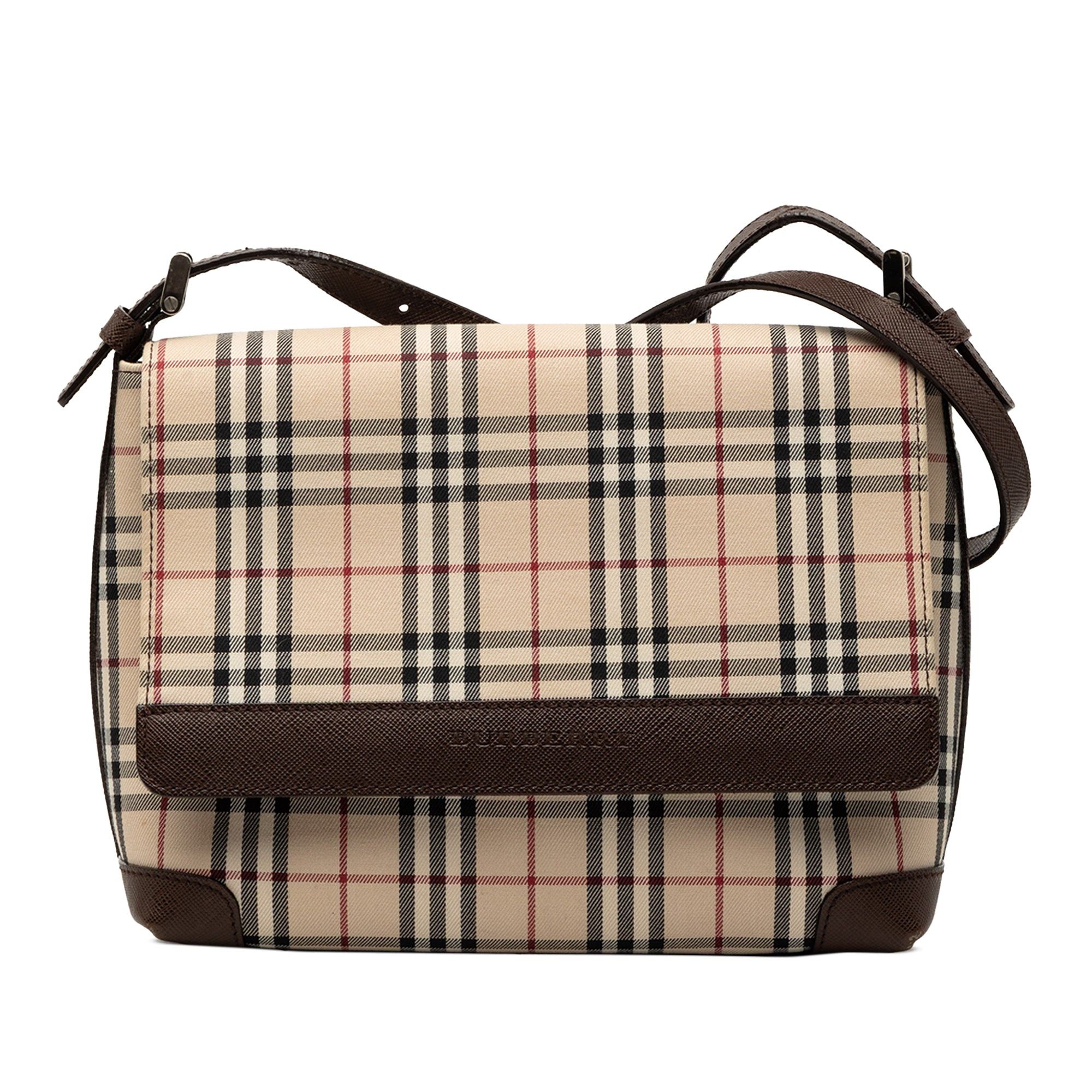 Burberry House Check Canvas Flap Crossbody Size ONE SIZE - 1 Thumbnail
